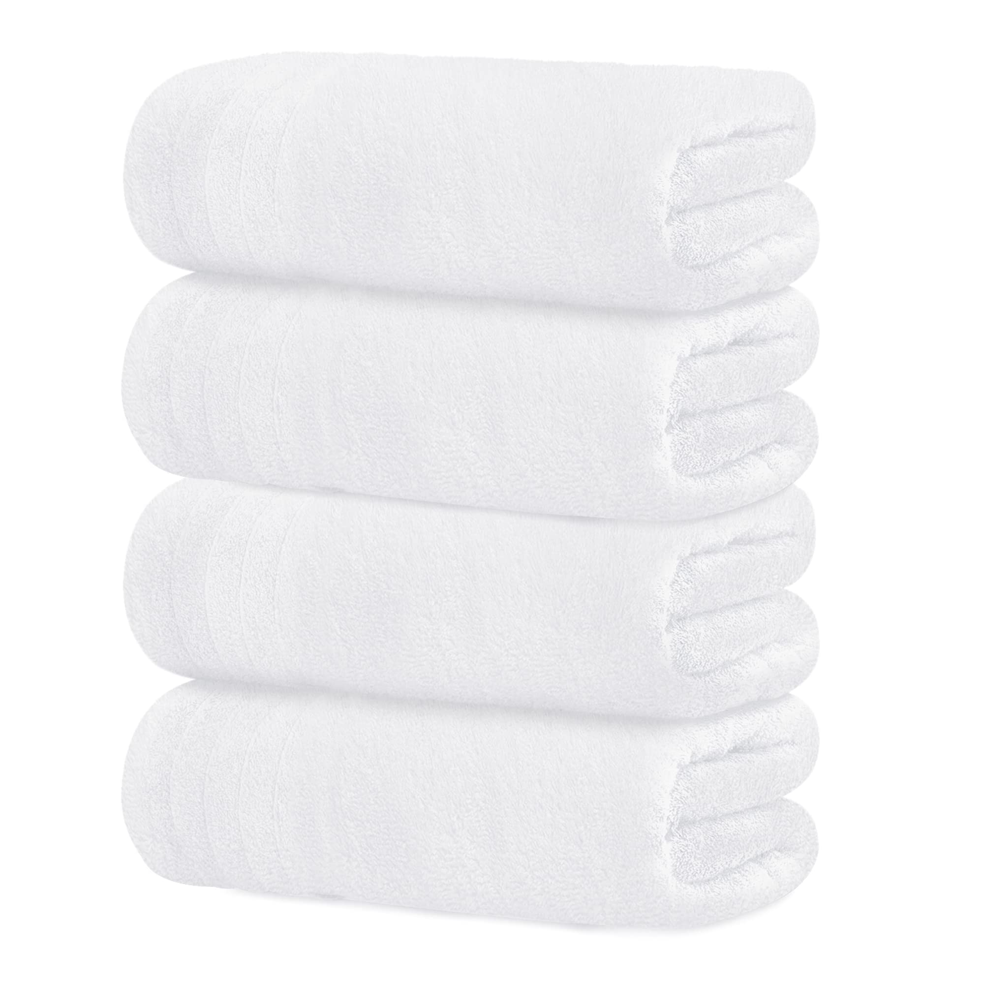 Tens Towels Large Bath Towels, 100% Cotton Towels, 30 x 60 Inches, Extra Large  Bath Towels, Lighter Weight & Super Absorbent, Quick Dry, Perfect Bathroom  Towels for Daily Use 4PK BATH TOWELS SET White