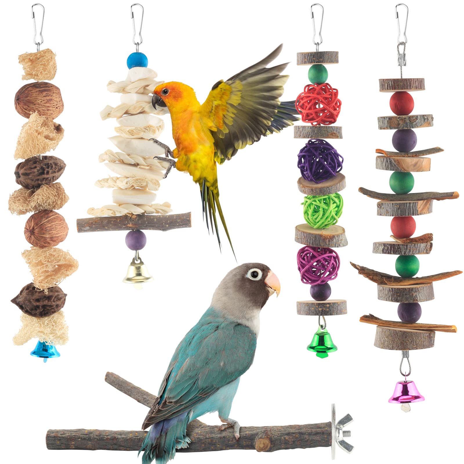 Bissap Bird Chew Toys 5 Packs Parakeet