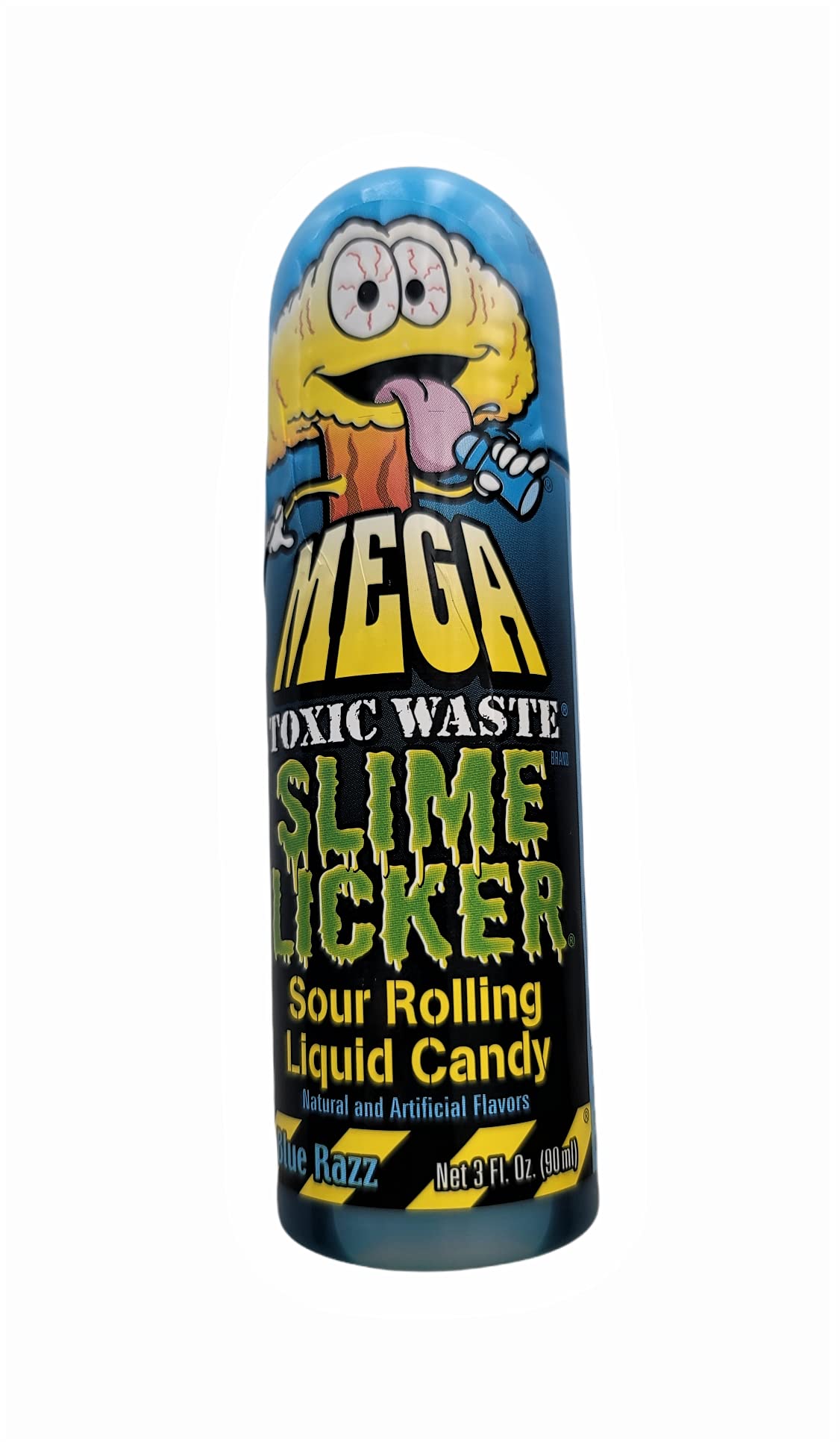 Slime Licker MEGA Size - 3-Pack of Sour Rolling Liquid Candy - ONE Red  Strawberry and TWO Blue Razz Flavors - 3 Ounces Each Bottle - Toxic Waste 
