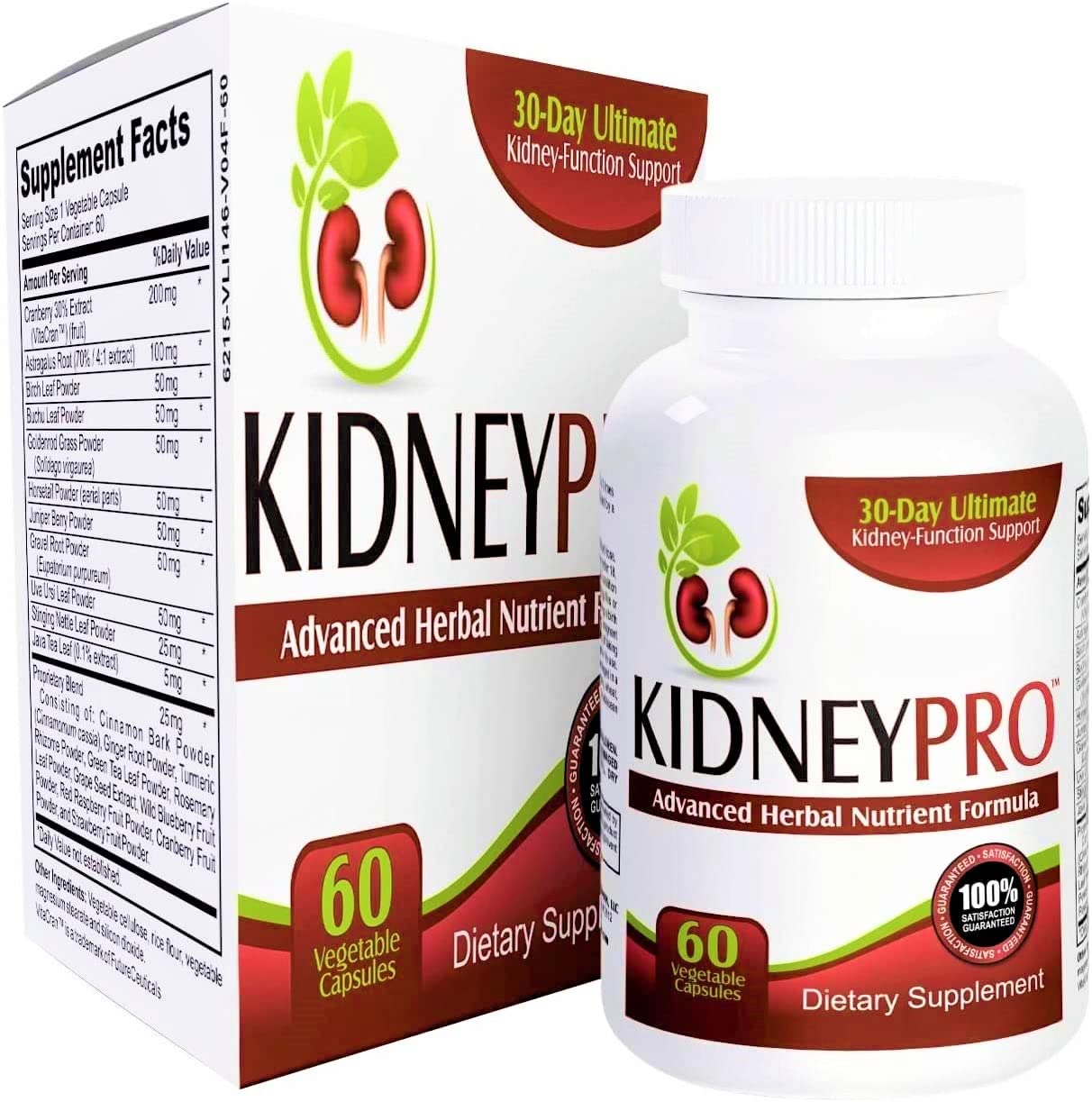 Physician North Carolina Supplements Kidney Disease Kidney-Pro: All-in-1 Support with Cranberry Extract - 60 Veggie