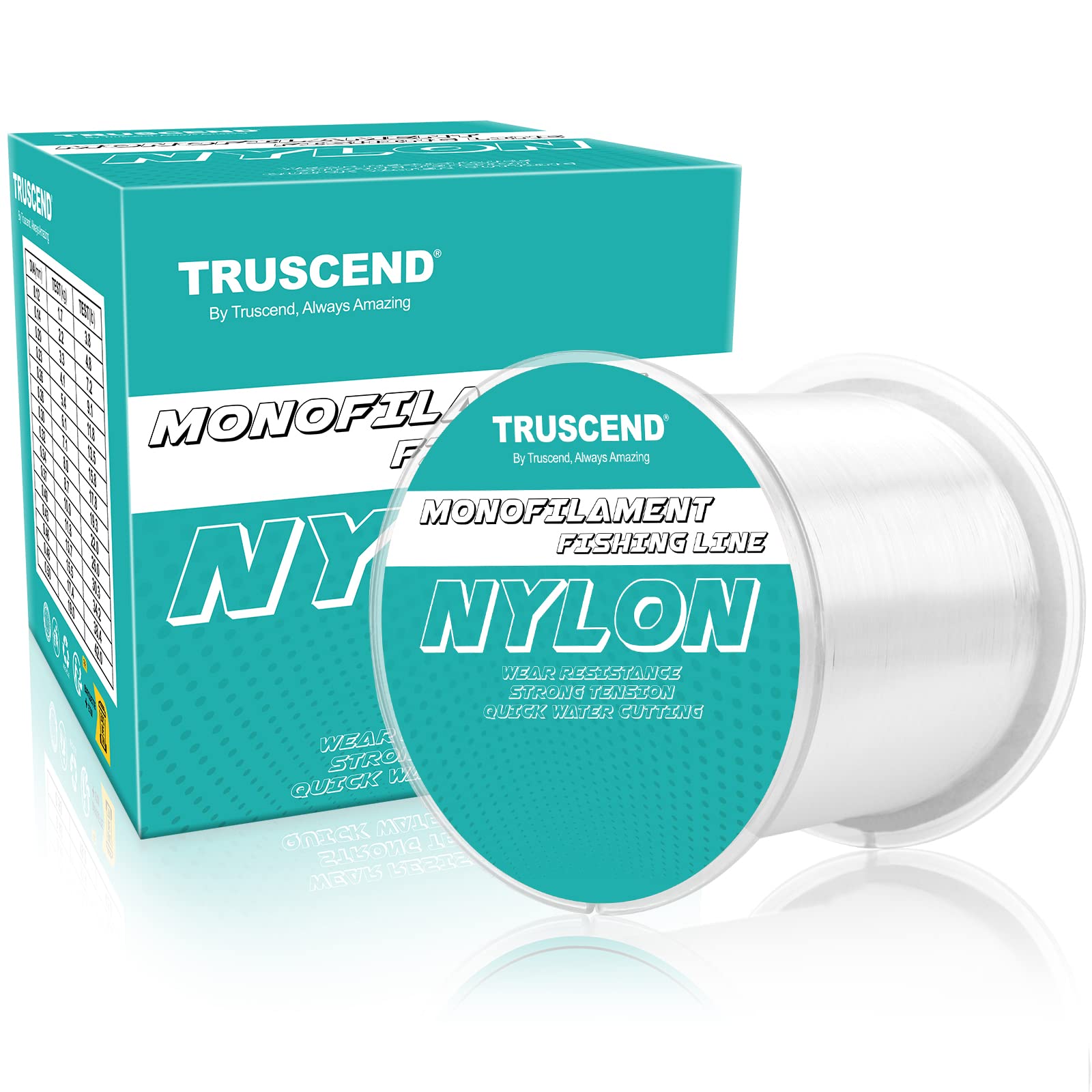 TRUSCEND Monofilament Fishing Line, Clear Fishing Wire, Invisible Clear  Nylon String Thread Wire for Hanging, Exceptional Strength and Abrasion  Resistance Mono Line, 3lb42lb Strong Nylon Hanging Wire 12lb/0.26mm/547yds  Clear
