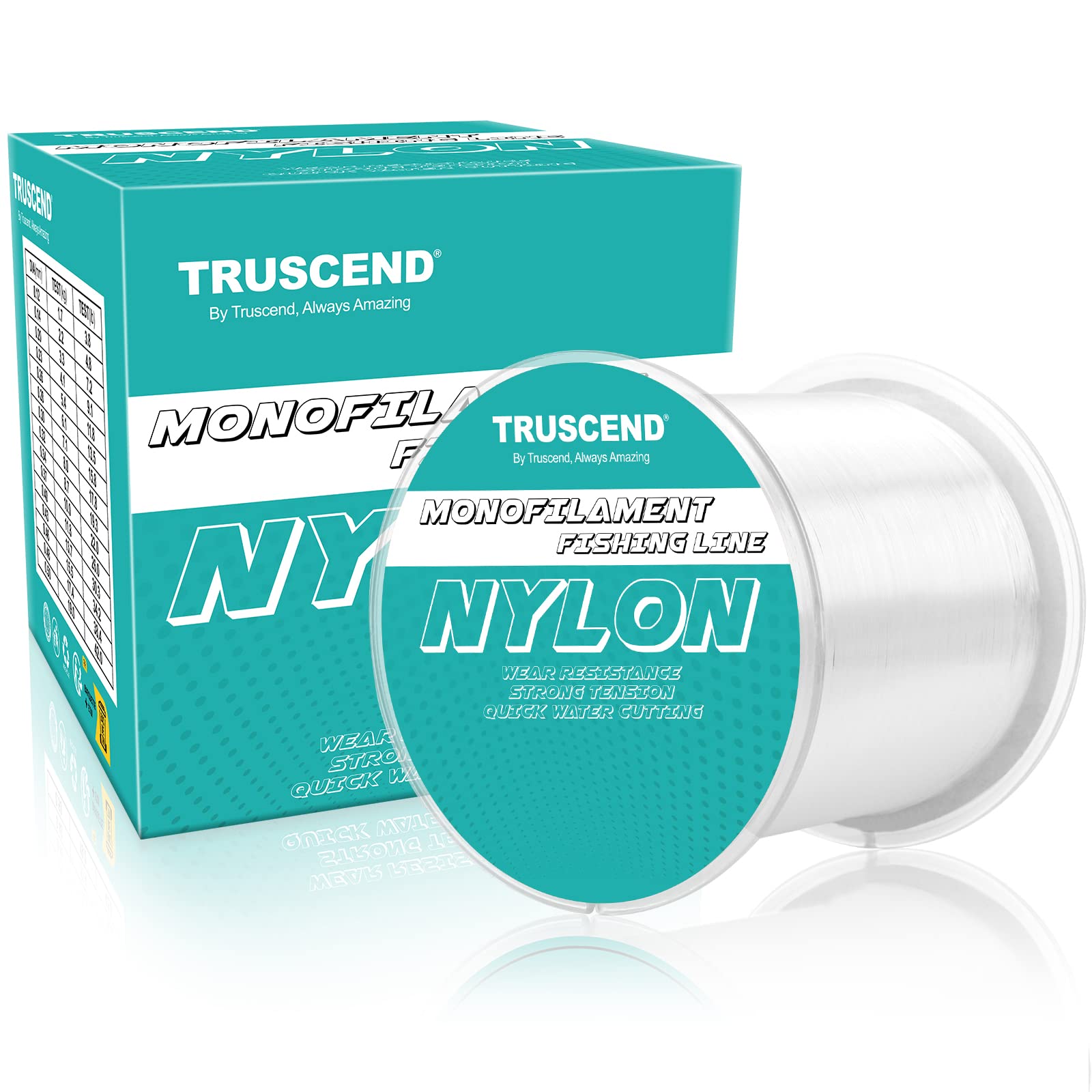 TRUSCEND Monofilament Fishing Line, Clear Fishing Wire, Invisible Clear Nylon  String Thread Wire for Hanging, Exceptional Strength and Abrasion  Resistance Mono Line, 3lb42lb Strong Nylon Hanging Wire 12lb/0.26mm/547yds  Clear