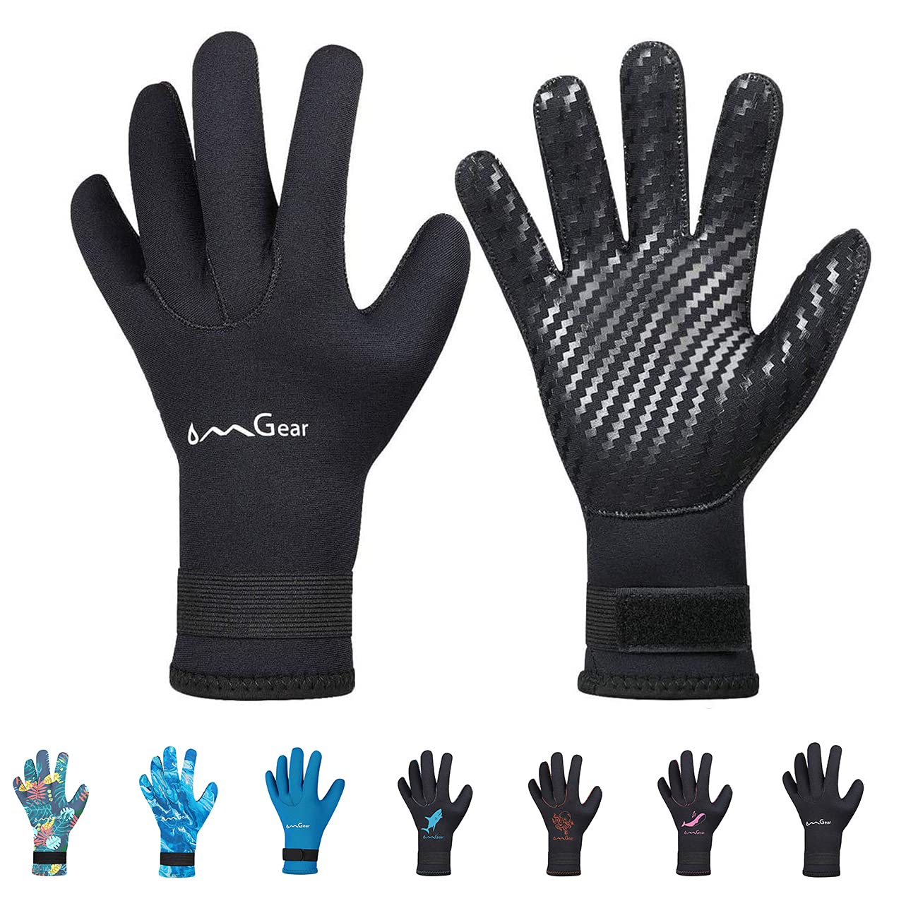 OMGear Neoprene Gloves Diving Wetsuit Gloves 3mm Flexible Thermal
