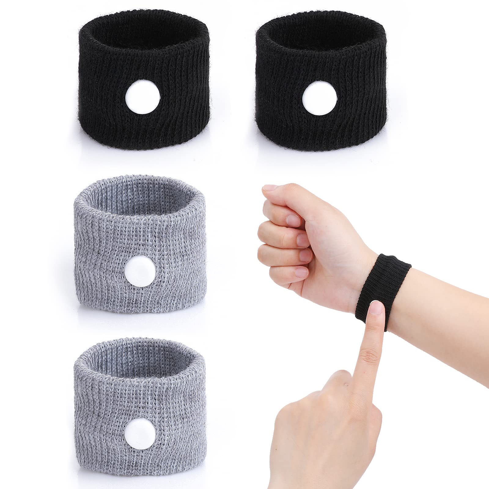 SUNCHARM Acupressure Wristband for Natural Relief of Headaches, Insomnia,  Anxiety, and Nausea. Sleep Aid - Motion and Morning Sickness - Panic  Attacks - Migraines (Grey) - Walmart.com