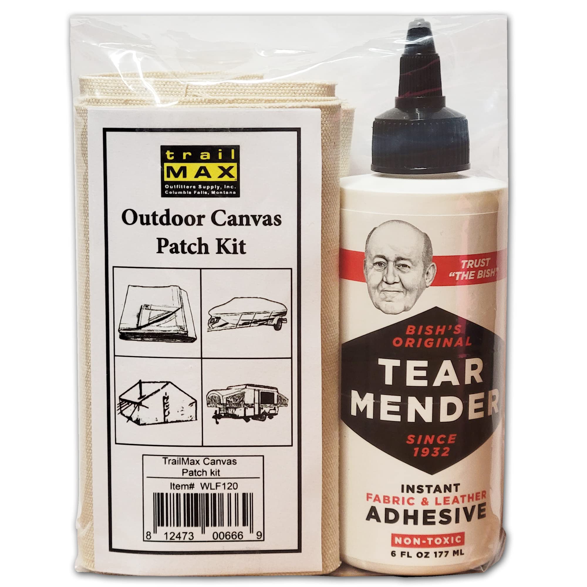 TrailMax Outdoor Canvas Patch Kit to Repair Pop-Up Campers, Canvas