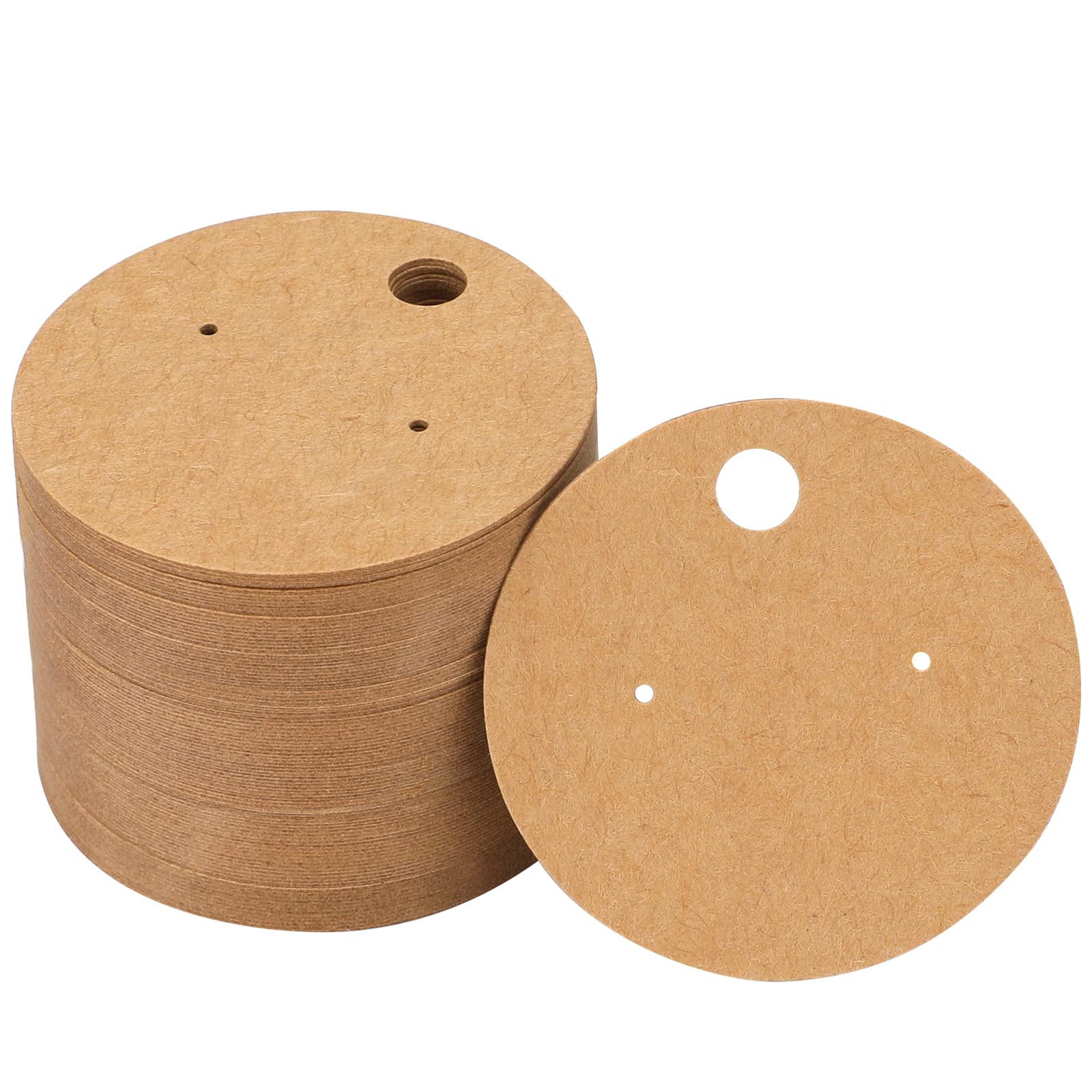 100 Pcs Earring Cards for Selling Hanging Earring Display Cards Kraft Paper  Earring Card Holder Blank Paper Cards with 6 Holes Cardboard Earring