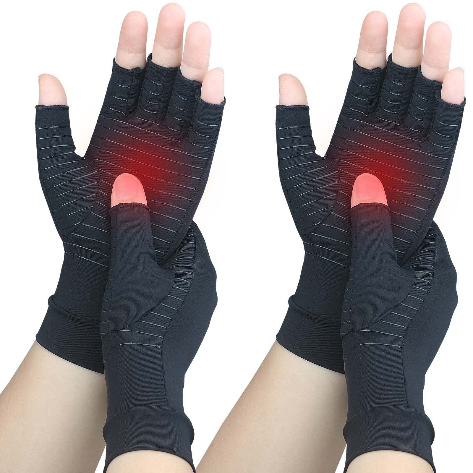 Copper Compression Arthritis Gloves High Copper Infused Compression Gloves  for Women and Men Pain and Healing for Arthritis 