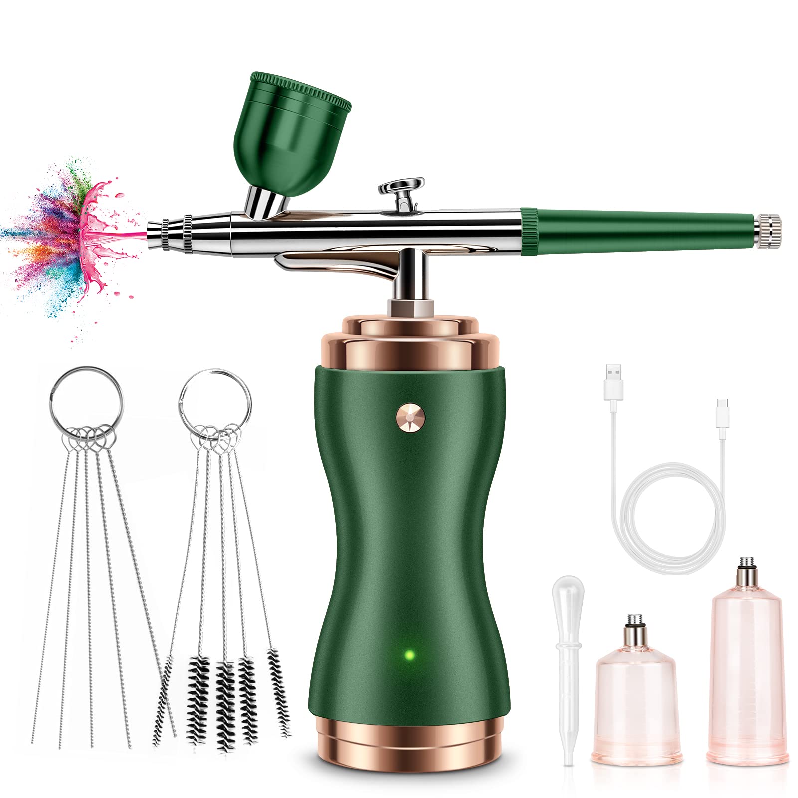 COSSCCI 30 PSI Airbrush Kit, Portable Mini Air Brush Spray Gun with  Compressor Kit Makeup Tool Air Brush Painting Kits for Cake Decorating  Makeup Art