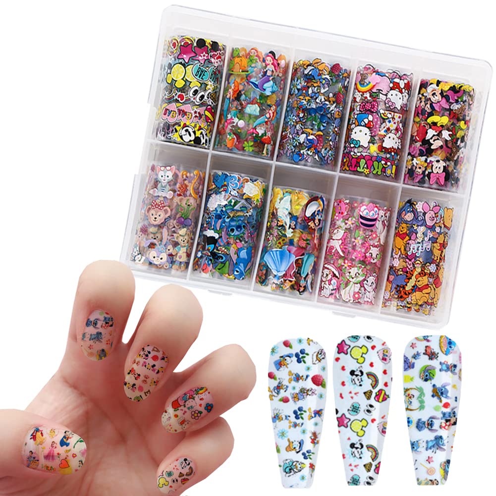 1 Dollar Items Free Shipping Cartoon Game Nail Stickers Nail