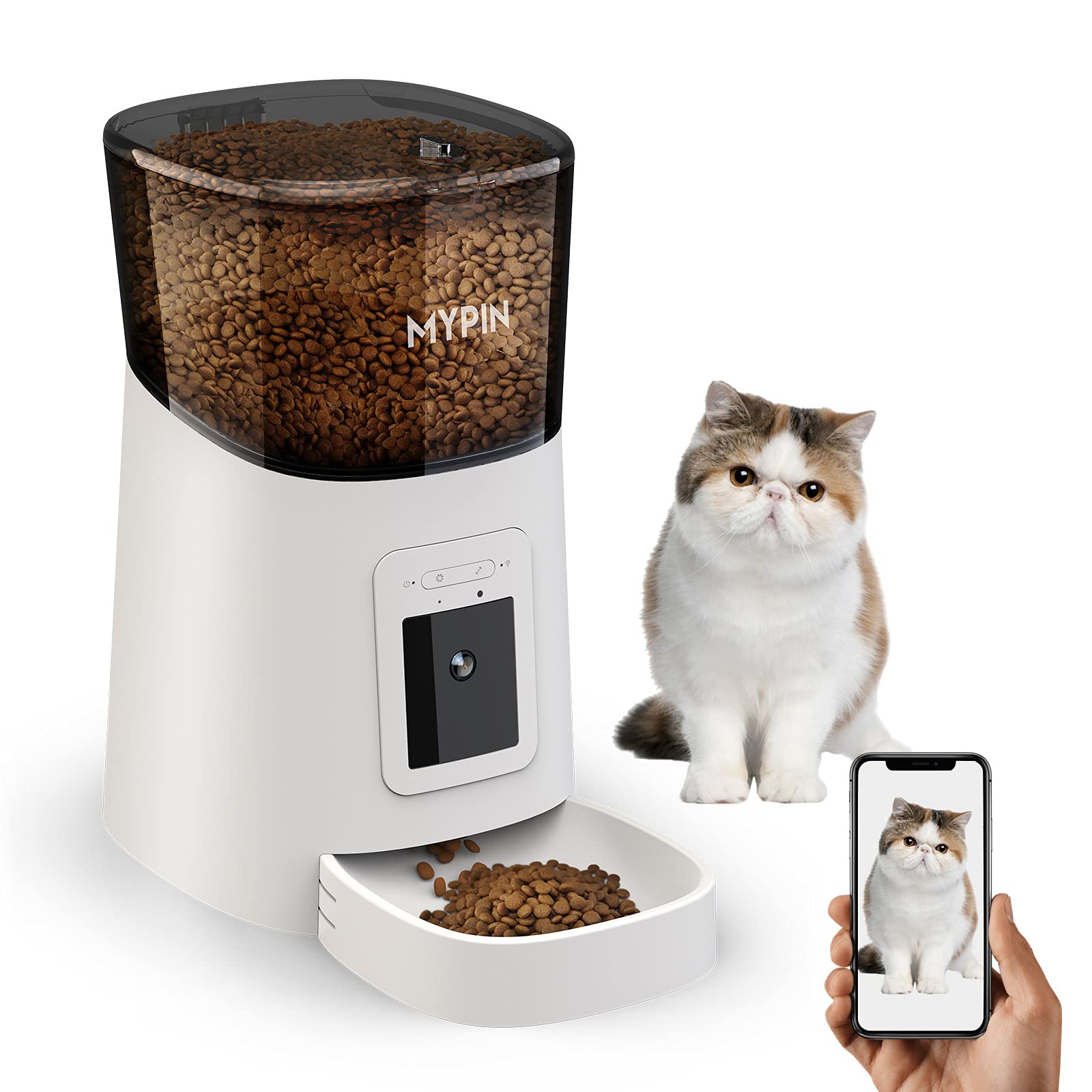 Video Automatic Pet Feeder with HD Camera, Food Dispenser for Cats