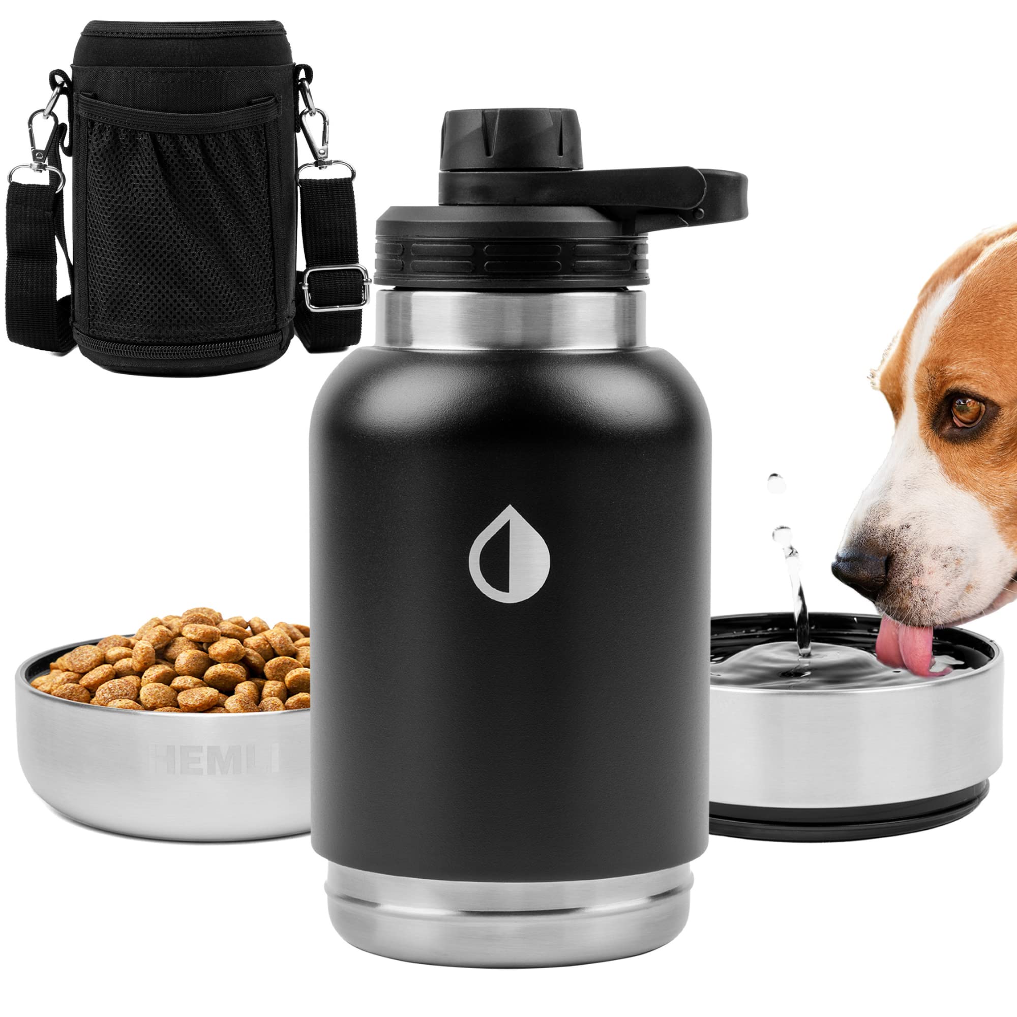 HEMLI 32 oz. Dog Water Bottle, Insulated Dog Travel Water Bottle