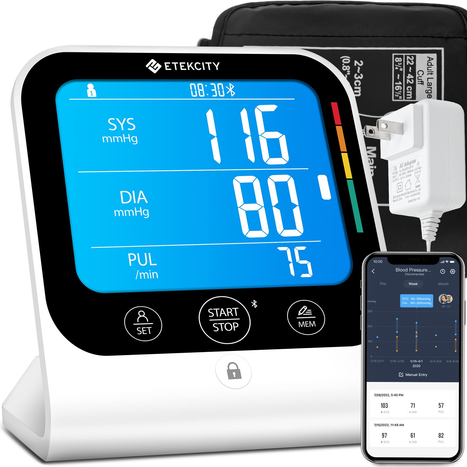 iHealth Track Smart Upper Arm Blood Pressure Monitor, Adjustable Cuff Large  Arm Friendly, Bluetooth Blood Pressure Machine, App-Enabled for iOS &  Android - Coupon Codes, Promo Codes, Daily Deals, Save Money Today