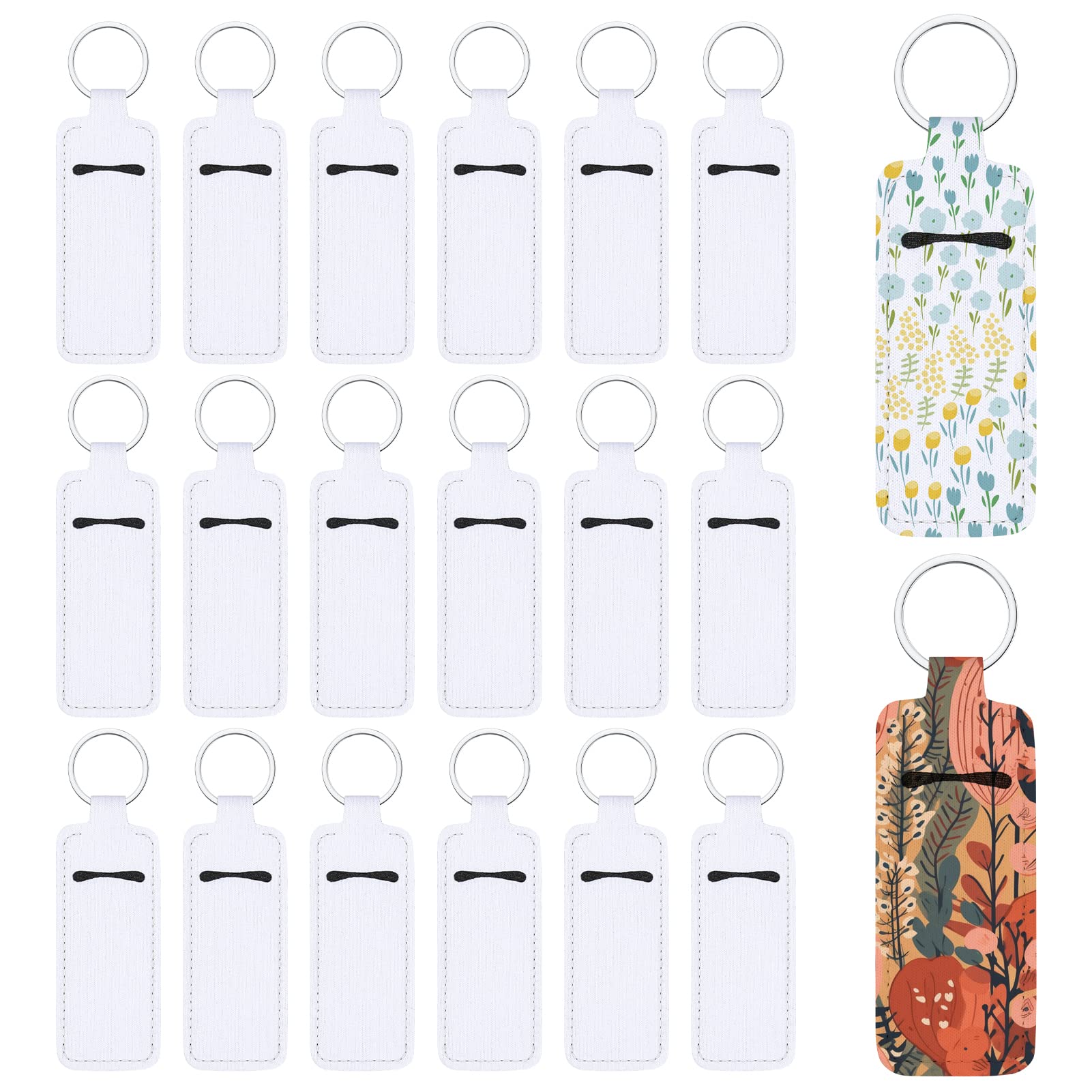 ZPAQI 40x Lipstick Holder Keychain Chapstick Holder Sublimation