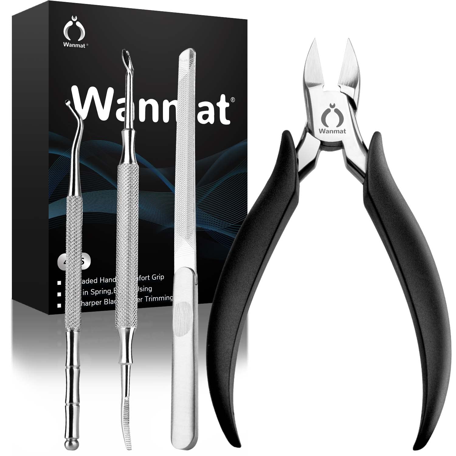 Toenail Clippers, Upgraded Toe Nail Clippers for Men, Professional Nail  Clipper, Toenail Clippers for Thick Nails for Seniors (Silver)-Wanmat… 1  Count (Pack of 1)