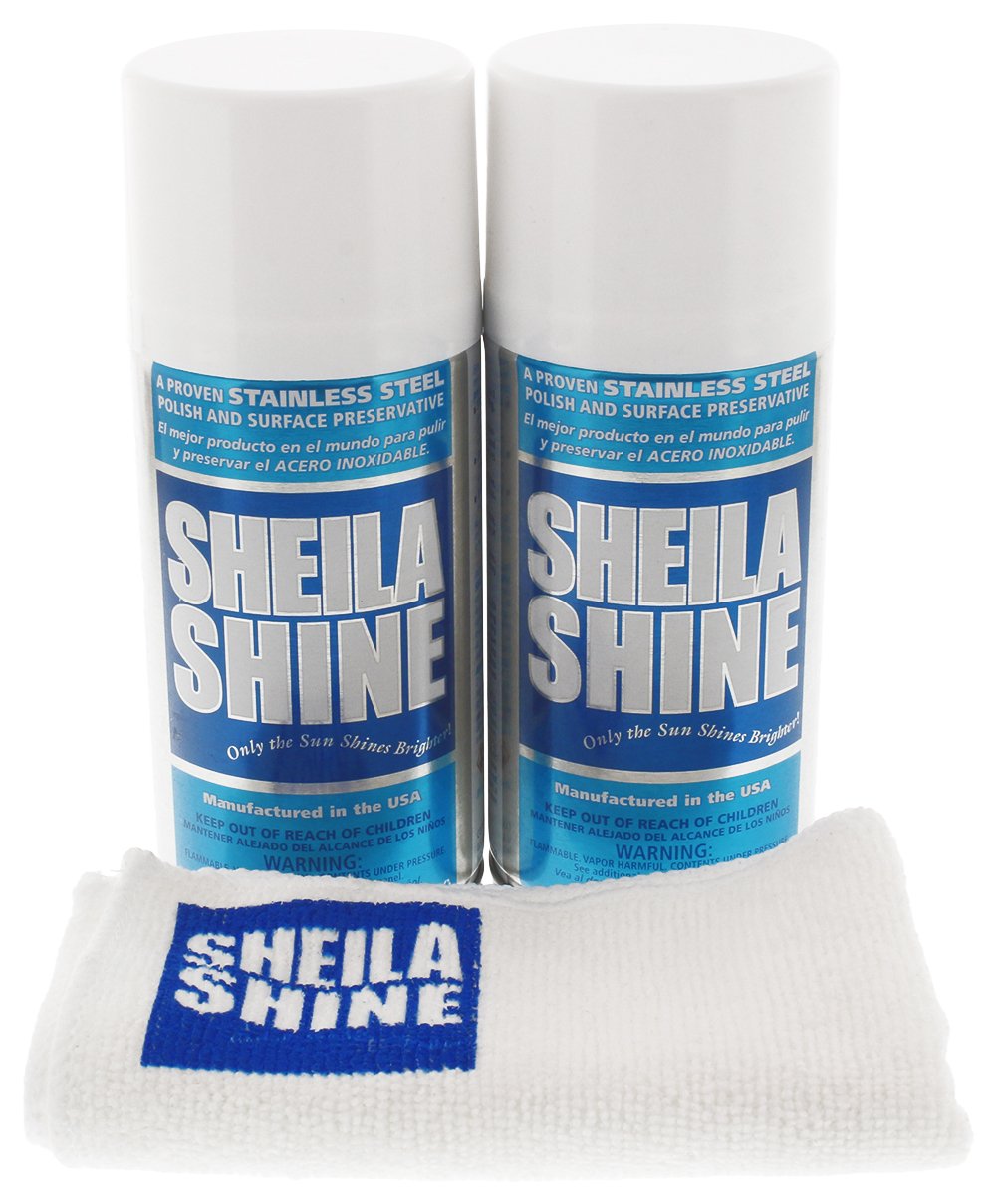 Sheila Shine Stainless Steel Polish & Cleaner | 12 x 10 oz Aerosol Spray  Can| Protects Appliances from Fingerprints and Grease Marks | Residue 