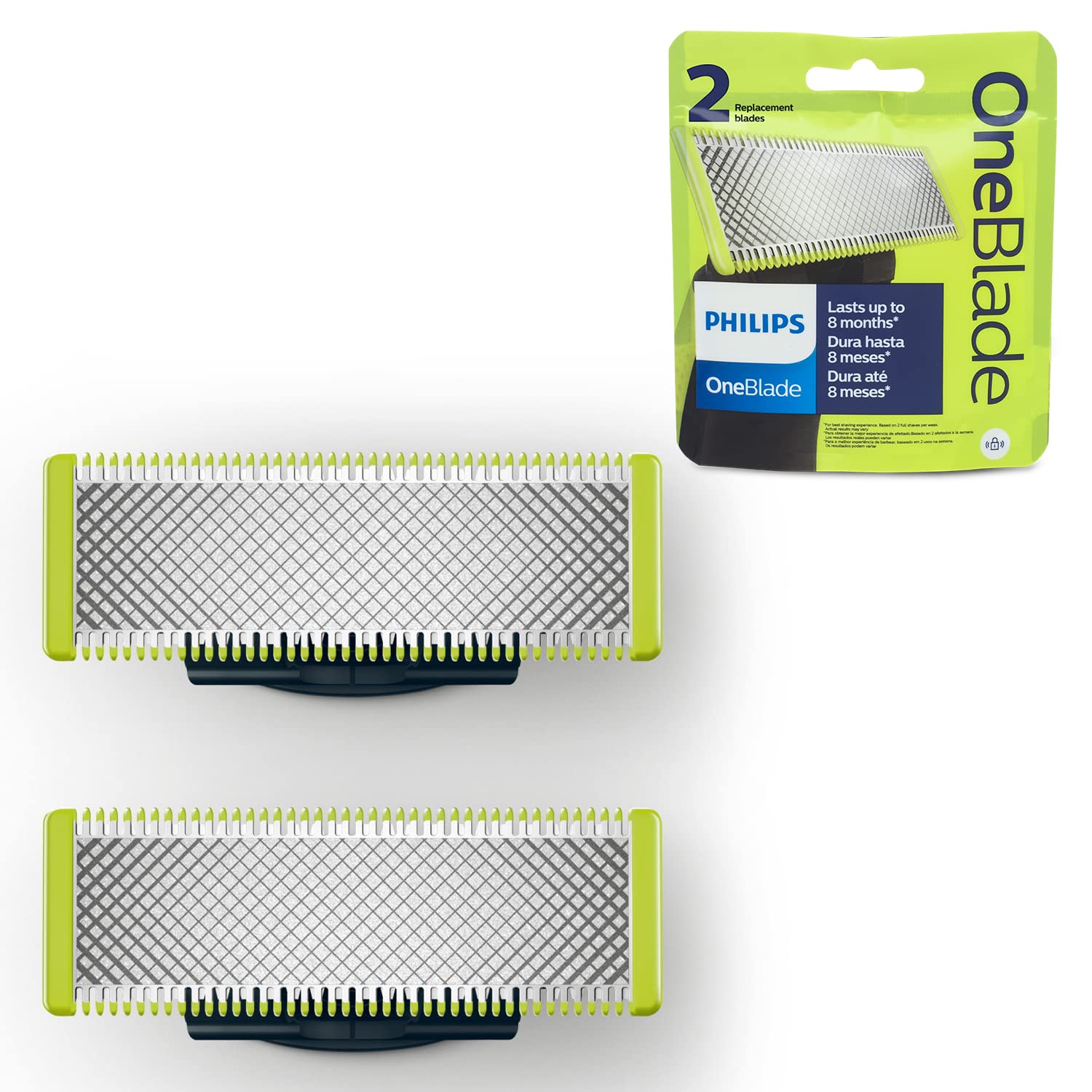 OneBlade 2-pack recyclable replacement shaver blades QP220/50