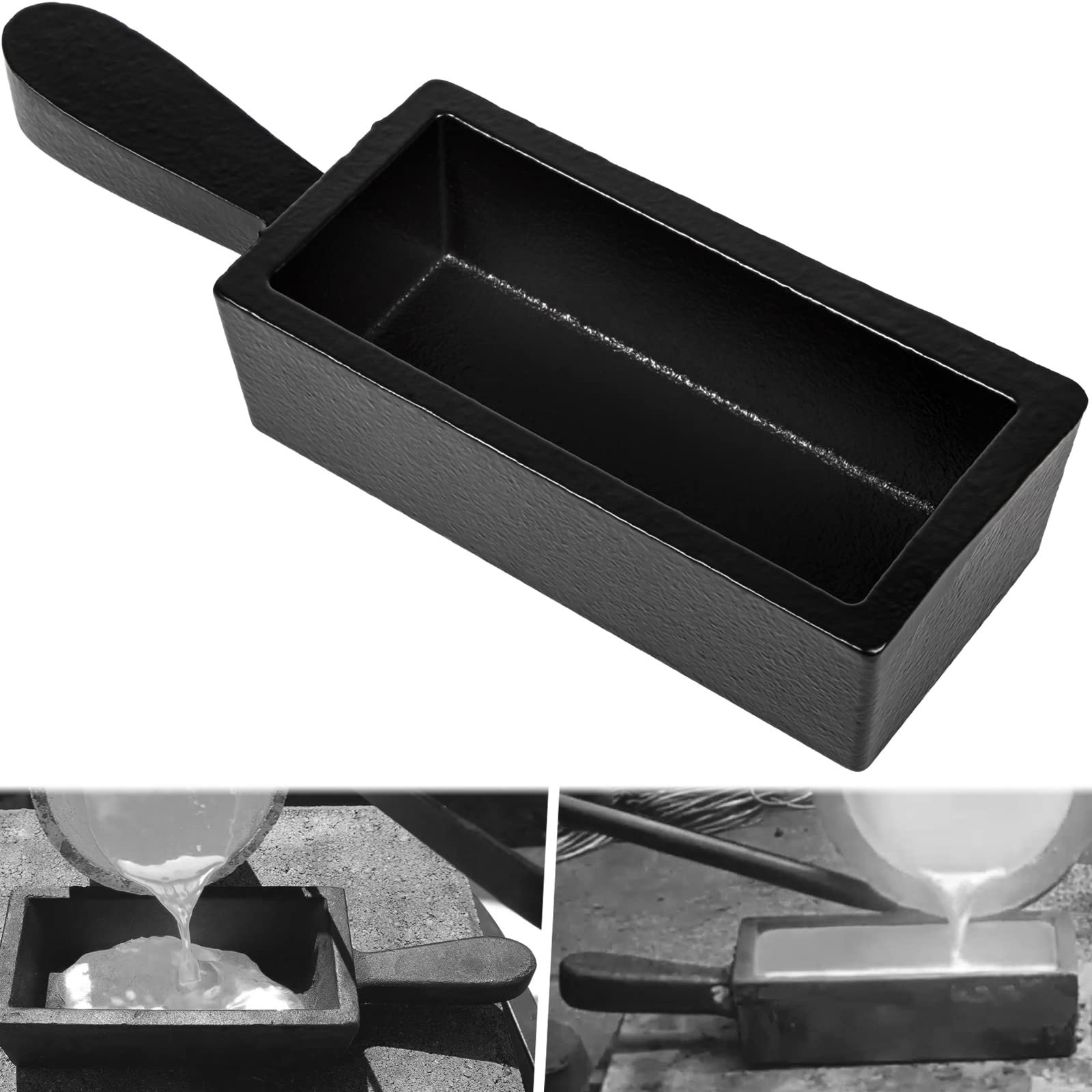 10 Troy Ounce Silver Rectangular Graphite Ingot Mold