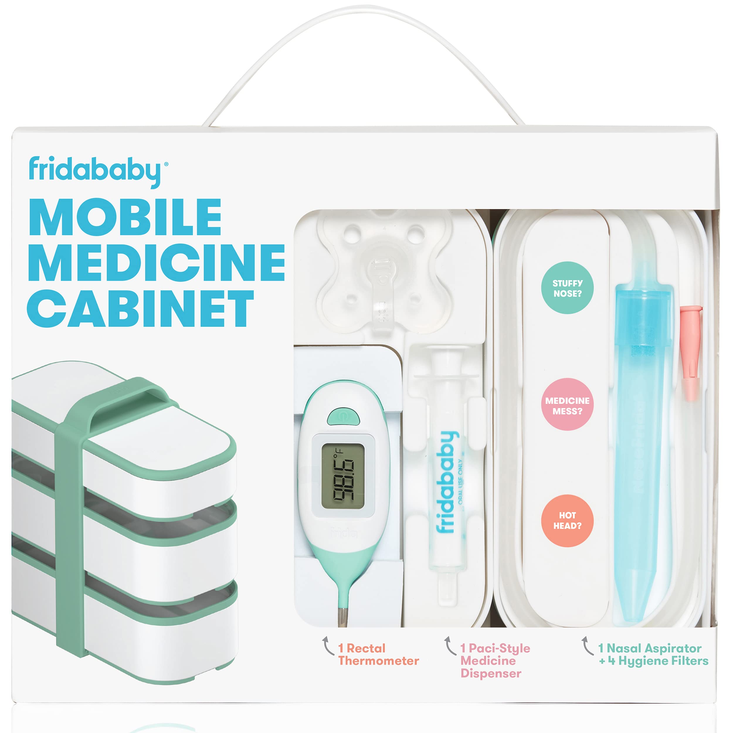 Frida Baby Mobile Medicine Cabinet Travel Kit | Portable Carrying Case  Stocked with Wellness Essentials