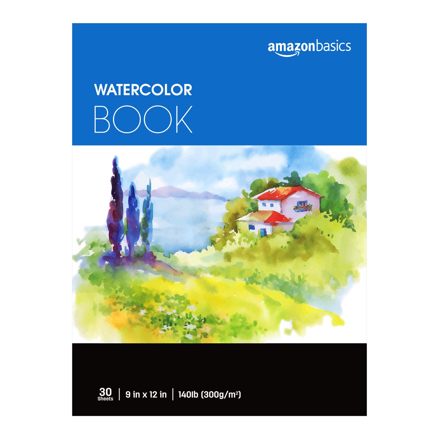 Basics Watercolor Pad, 9x12, 140 lb. / 300 gsm, 30 Sheets
