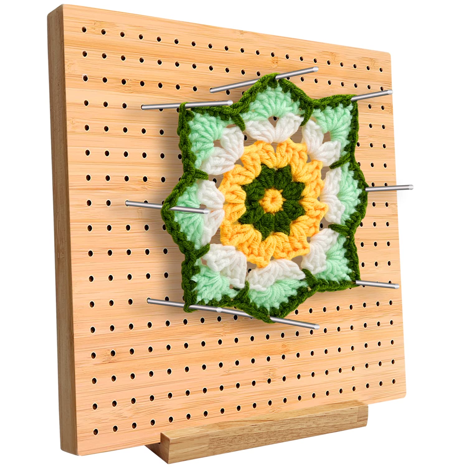 11.8 Inches Bamboo Wooden Board for Knitting Crochet and Granny Squares Blocking  Board for Knitting and Crochet Projects Handcrafted Knitting Stainless  Steel Pins 11.8