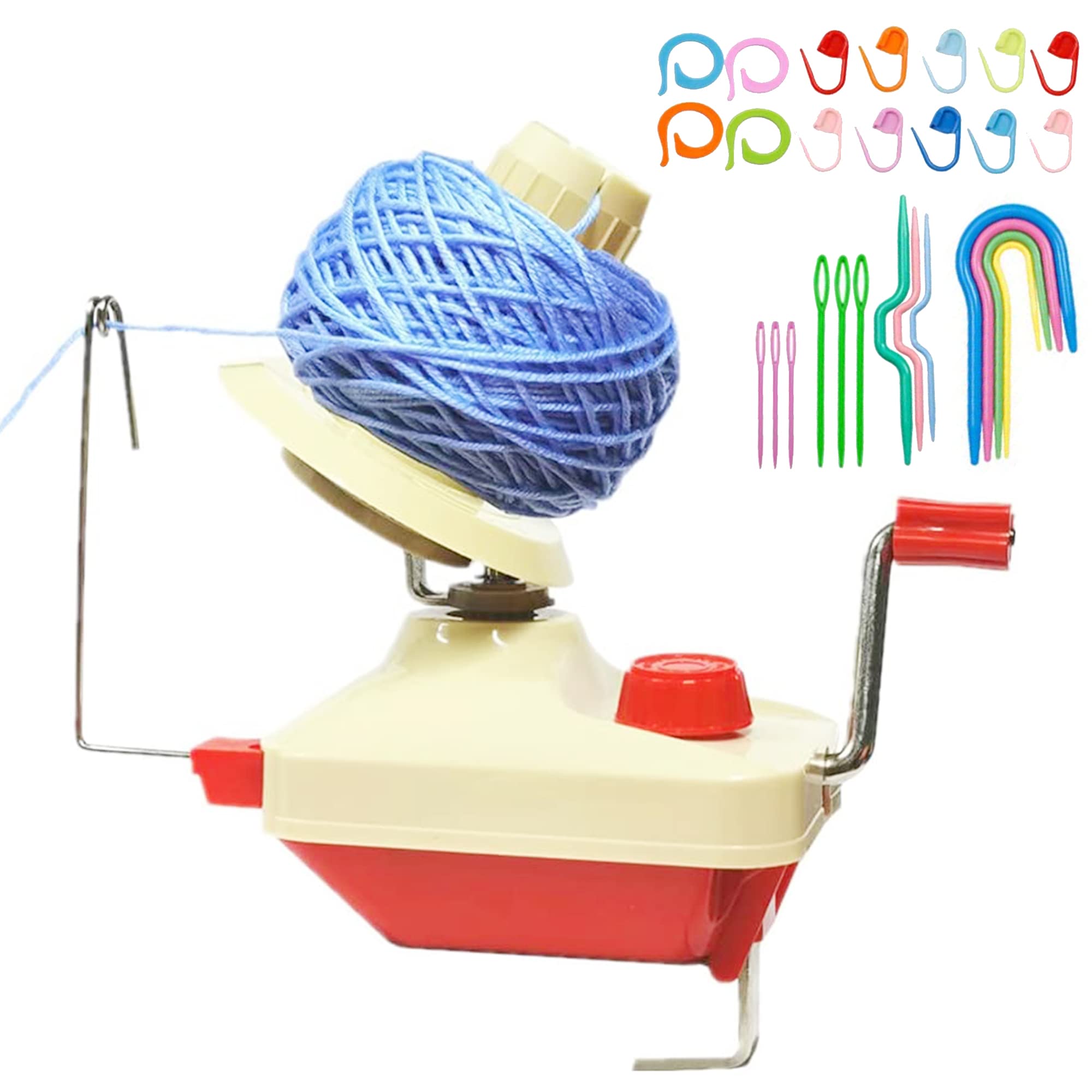 Yarn Ball Winder, Hand Operated Yarn Spinner, Yarn Winder for Crocheting,  Easy to Set Up and Use Winding Machine, 4-Ounce Capacity Yarn Roller for  Yarn Storage with Knitting Kit