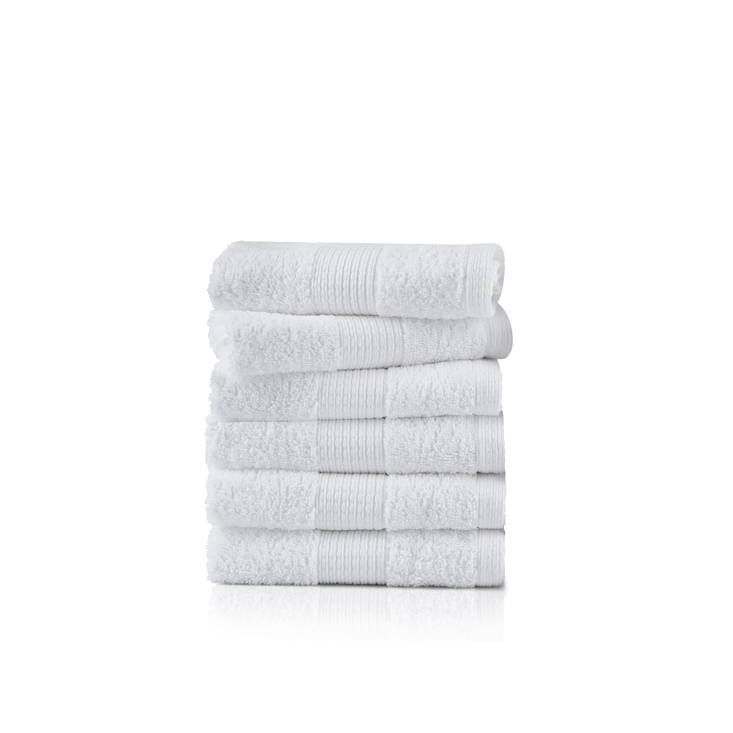 LANE LINEN 6 Pc Hand Towels for Bathroom Set, 100% Cotton Super Absorbent  Bathroom Hand Towel Set, Ultra Soft Premium Hotel Quality - White 6 Piece  Hand Towel White