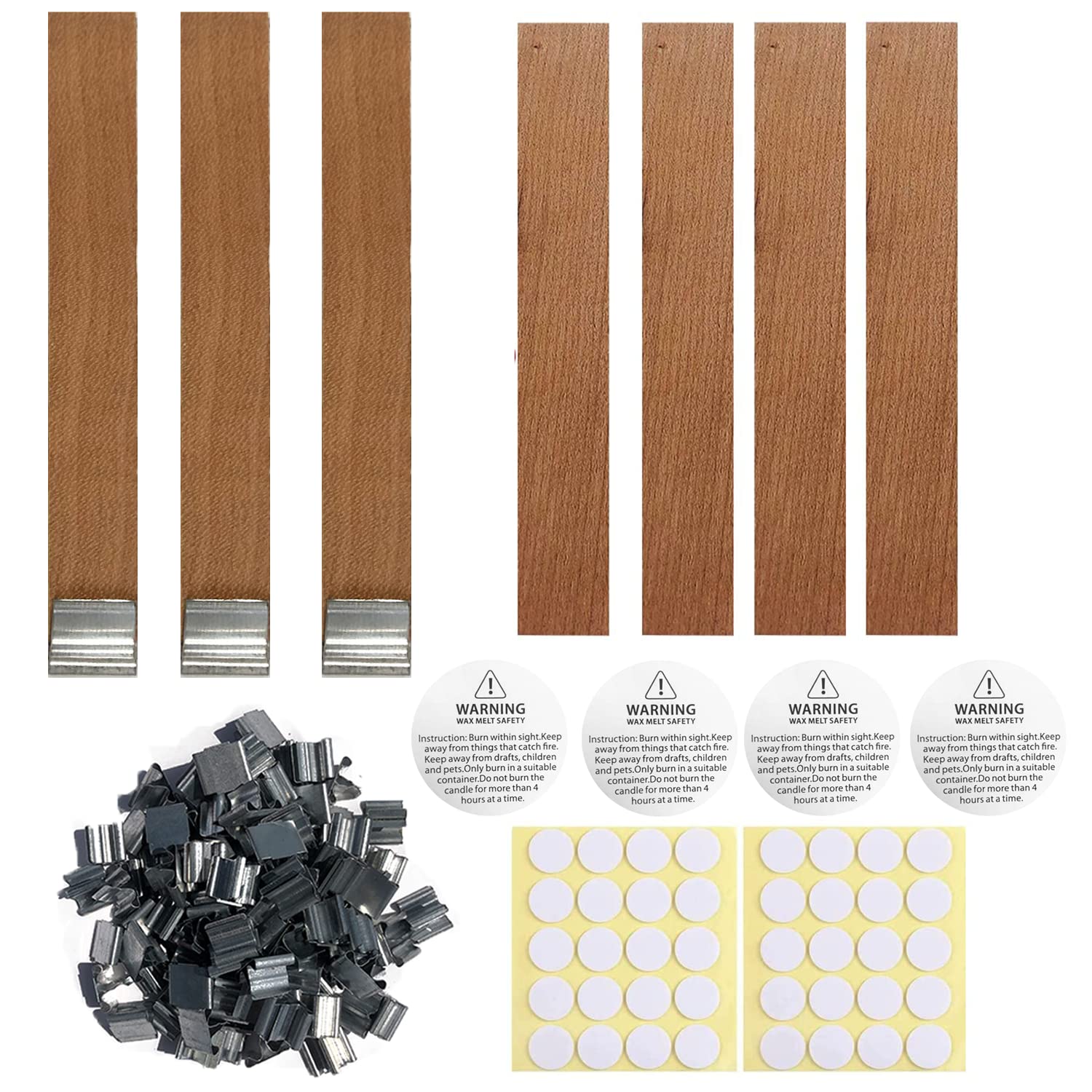 Candle Wick Kit, 150pcs Candle Wicks, Candle Wick Stickers 150pcs and  Candle Wick Centering Device 1 pcs, Candle Making Supplies for Candle  Making