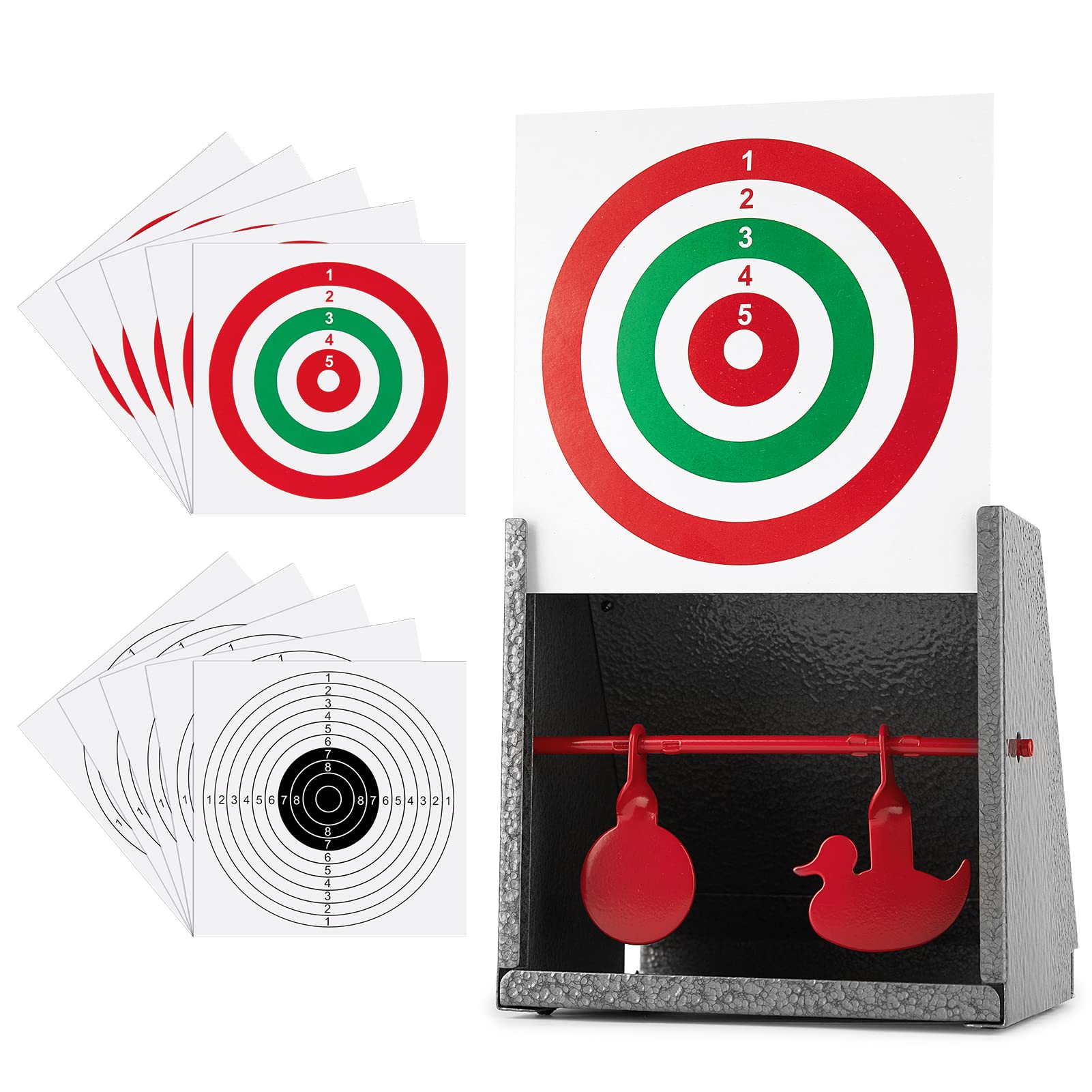 GearOZ Spinning Airsoft Target, 18x9, Pellet Gun Targets,  Air Rifle Targets, Tic-Tac-Toe Designed BB Gun Resetting Shooting Target  Stand for Outdoor, Backyard : Sports & Outdoors
