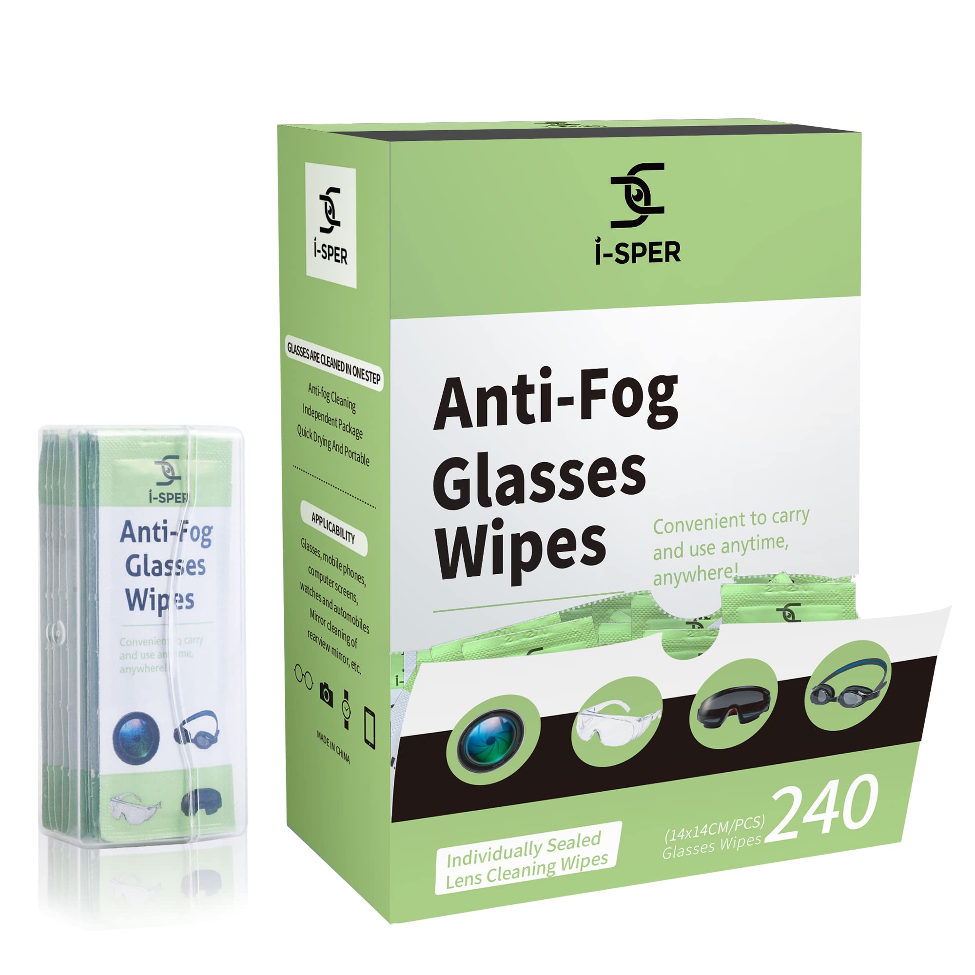 Anti Fog for Glasses Premoistened Lens Cleaning Wipes 250 Count Quick Dry  Individual Wrapped Defogging Eyeglasses Wipes with a Carrying Box Suitable  for All Types Glasses and Electronics Touchscreens