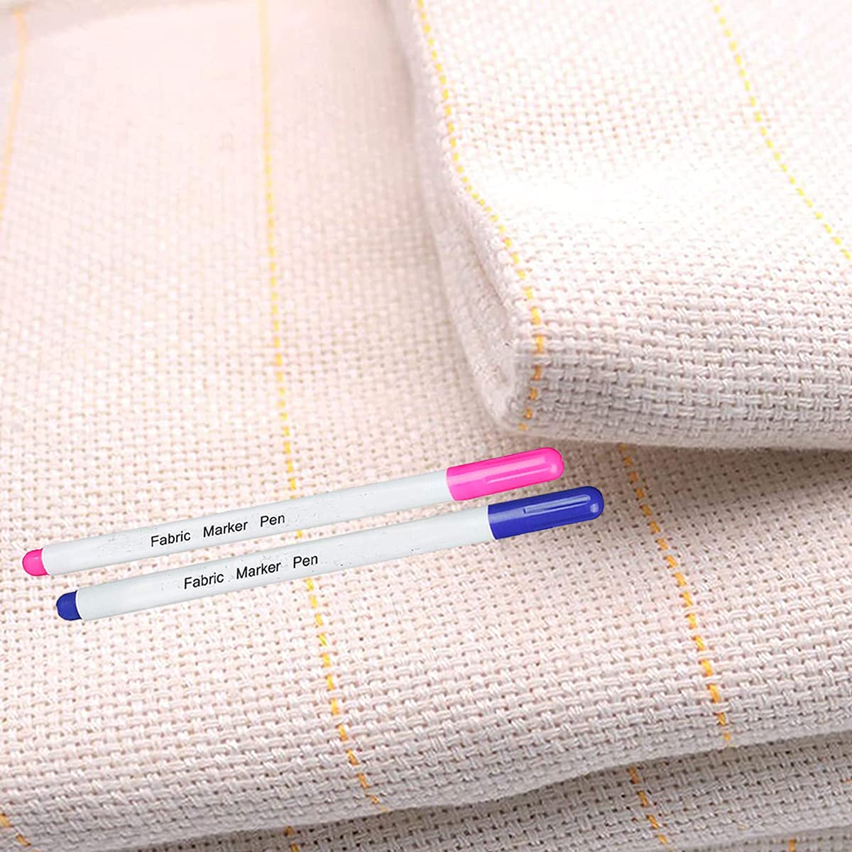 Y-Axis Monks Cloth with Marked Lines for Rugs Tufting Embroidery Punch  Needle Cloth with 2 Fabric Marker Pens (5 x 8 Ft.)