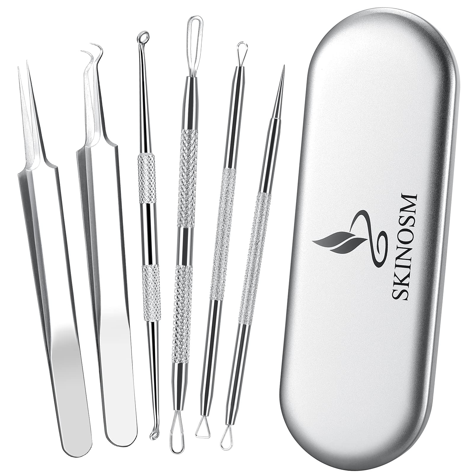 Blackhead Remover Pimple Popper Tool Kit 6-in-1 Blackhead Comedone Acne  Blemish Pimple Extractor Tool