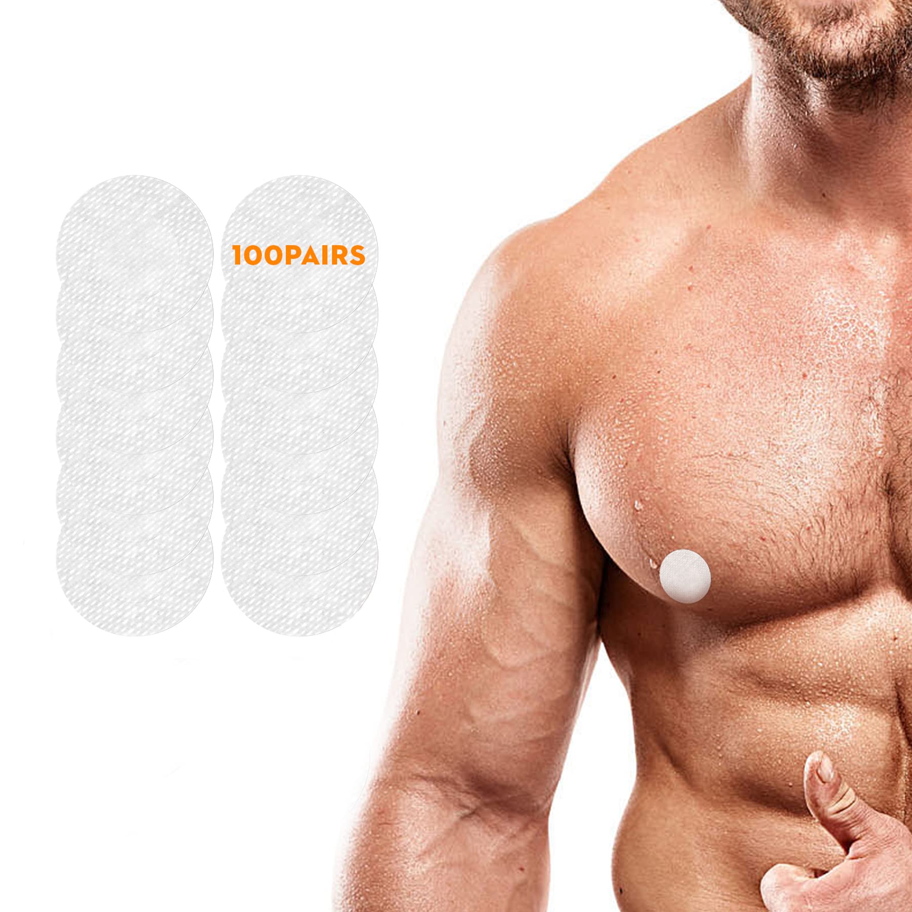 NADEZHDA Nipple Cover for Men Nipple Guard 100 Pairs 1.57 Inches