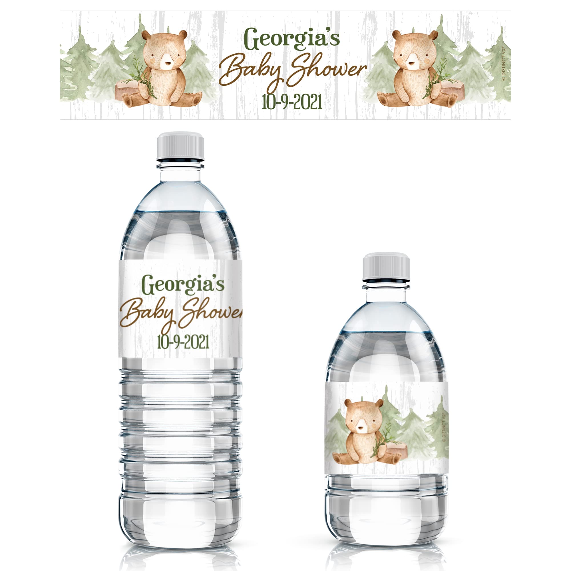 Sweet Baby Gender Neutral: Green - Baby Shower Water Bottle Labels - 2 –  Distinctivs