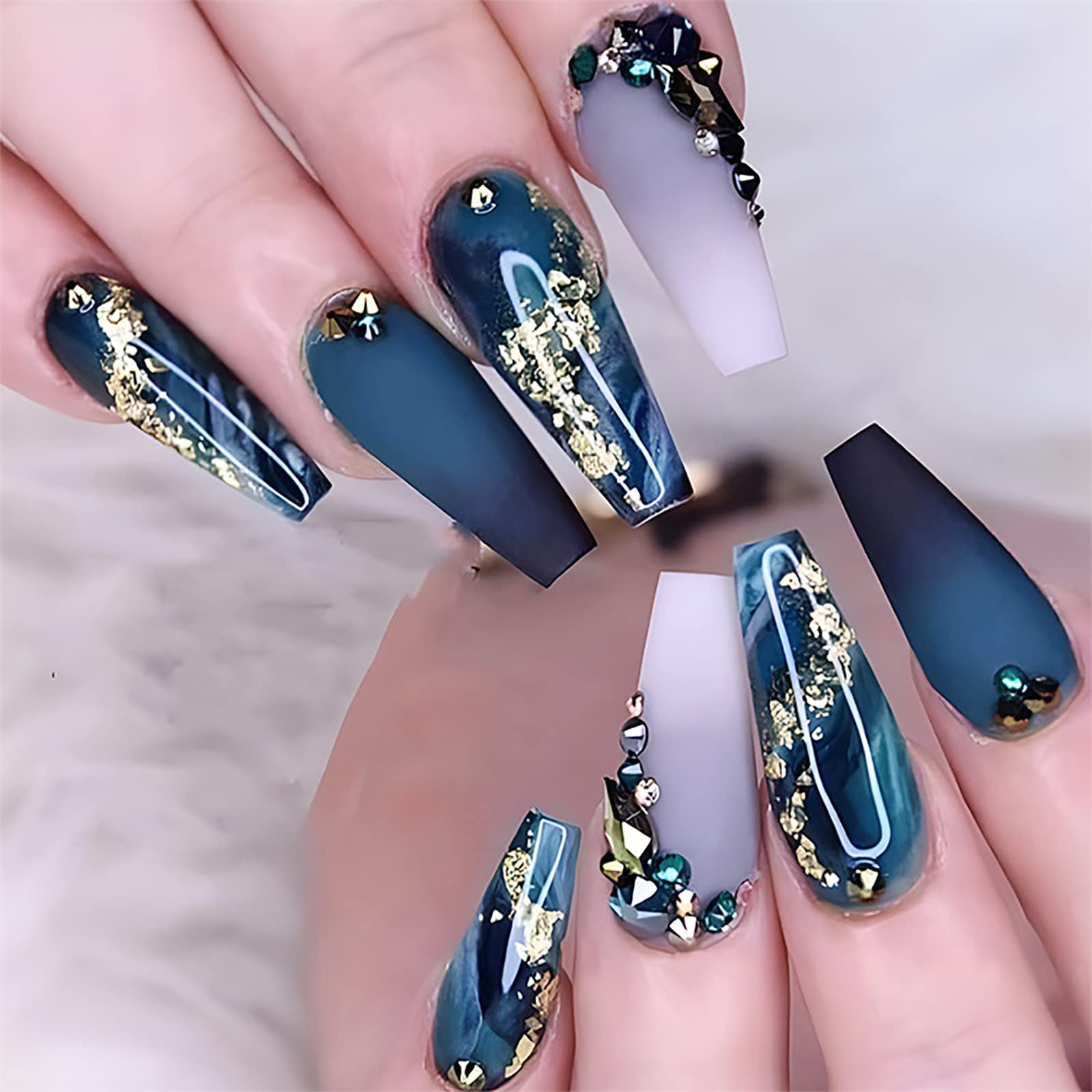 Sky Blue Butterfly Coffin Nails – BC OF LOVE Beauty