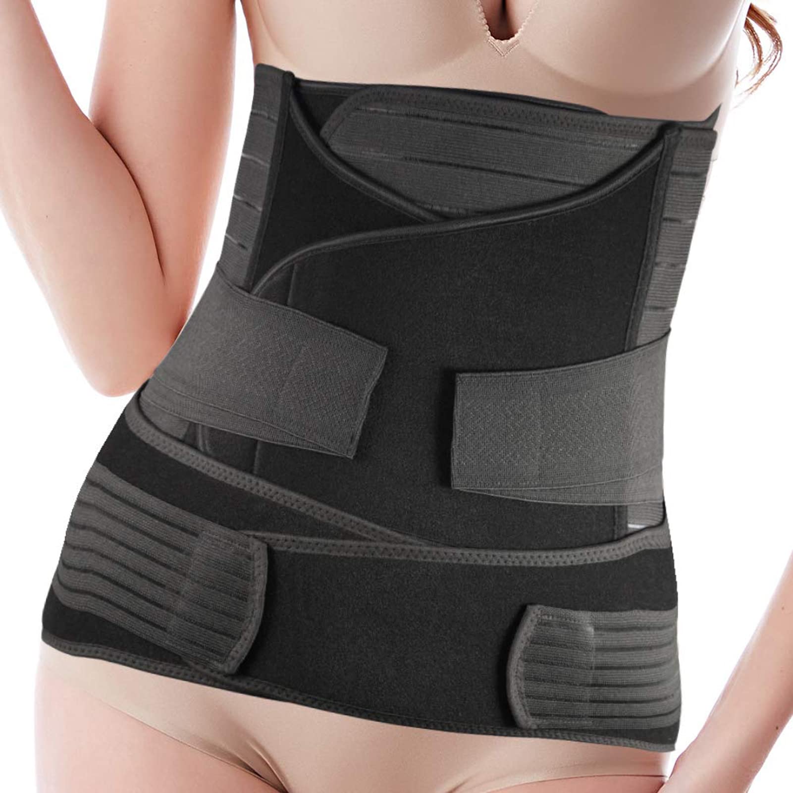 Postpartum Support, Elastic And Breathable C-Section Recovery Girdle Belly  Belt Waist/Pelvis Belt Postnatal Body Shaper Belt Girdle Shapewear 3 Pieces