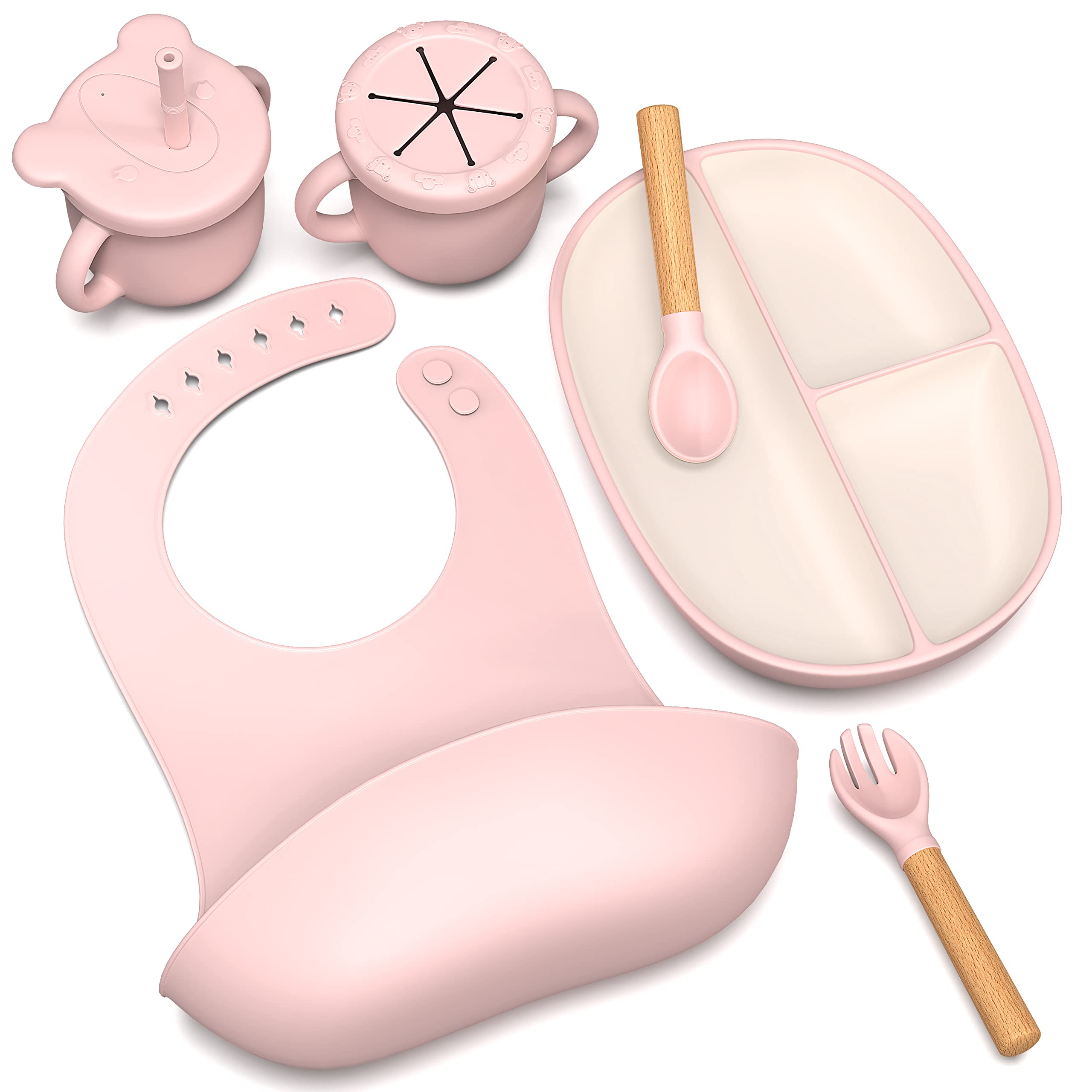 Silicone Bear Suction Plate Feeding Set for Baby - Safe & BPA-free –  Eco-Baby Tableware