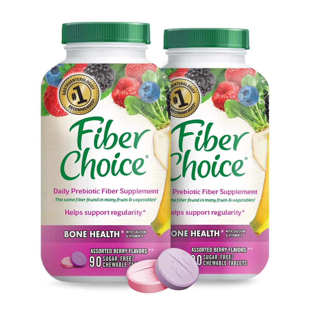Fiber Choice Bone Health Daily Prebiotic Fiber Chewable Tablets