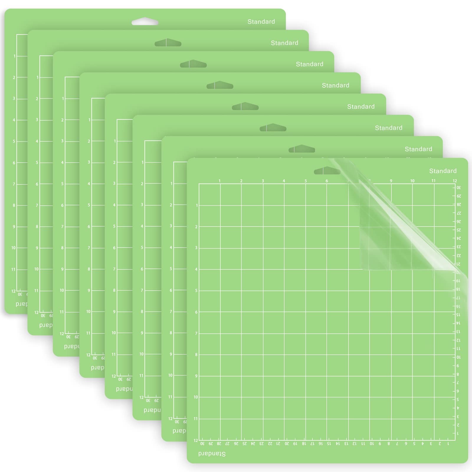 Gwybkq Cutting Mat for Cricut Explore One/Air/Air 2/Maker 8 Pack 12x12 Inch  Standard Green Grip Adhesive Sticky Non-Slip Durable Mat Cut Mats  Replacement Accessories Green 12x12in(8 Pack) Standard