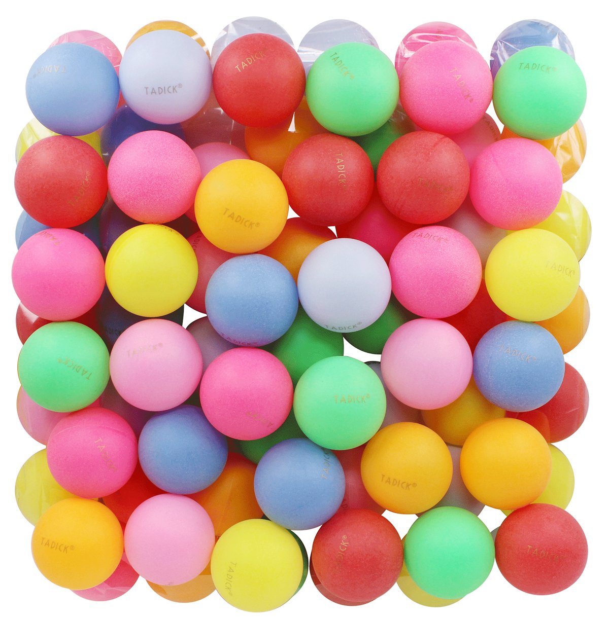 TADICK Assorted Color 50 Pack Beer Ping Pong Balls Washable Plastic Table  Tennis Ball