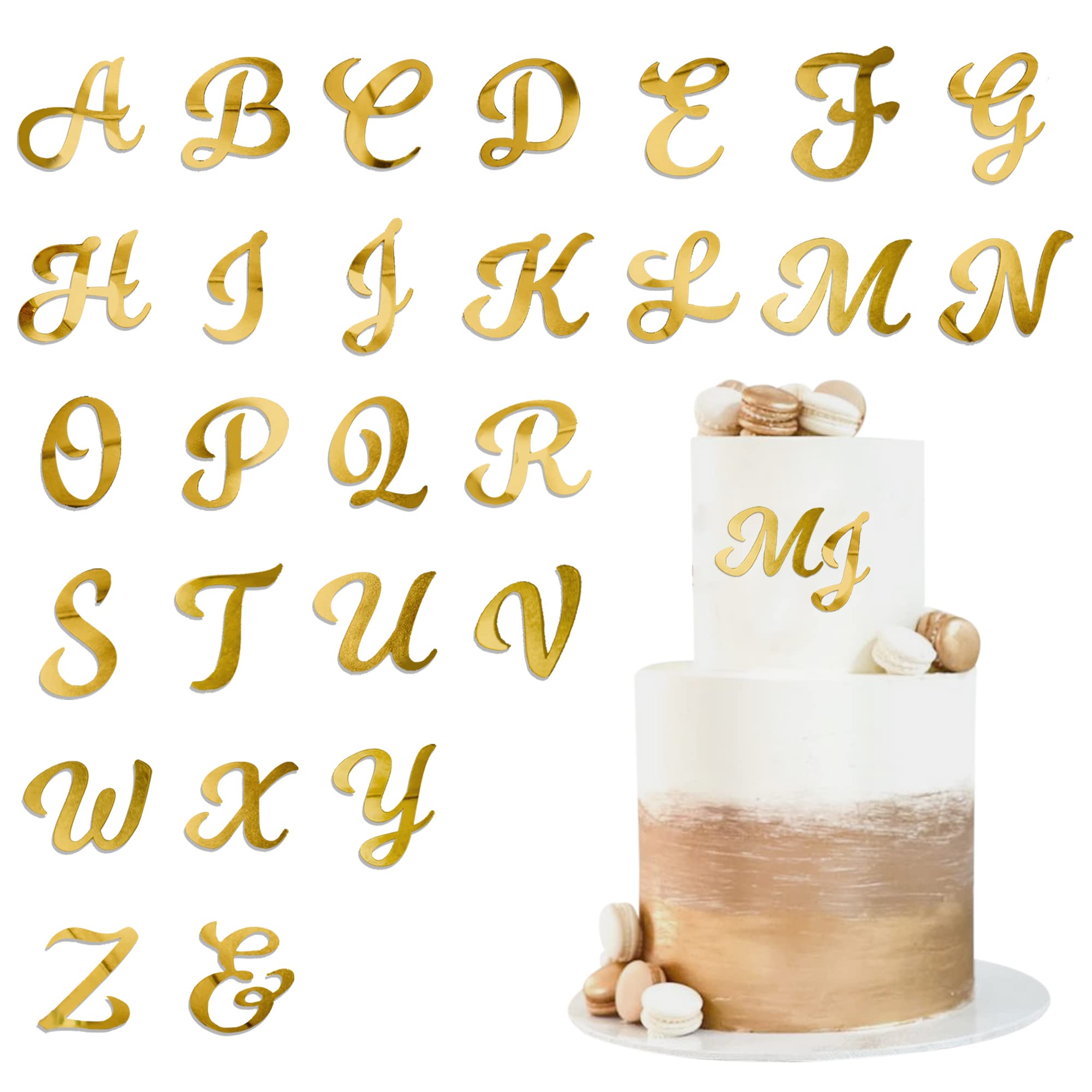 Acrylic Alphabet Cake Topper DIY Personalized Name Cupcake Toppers ...
