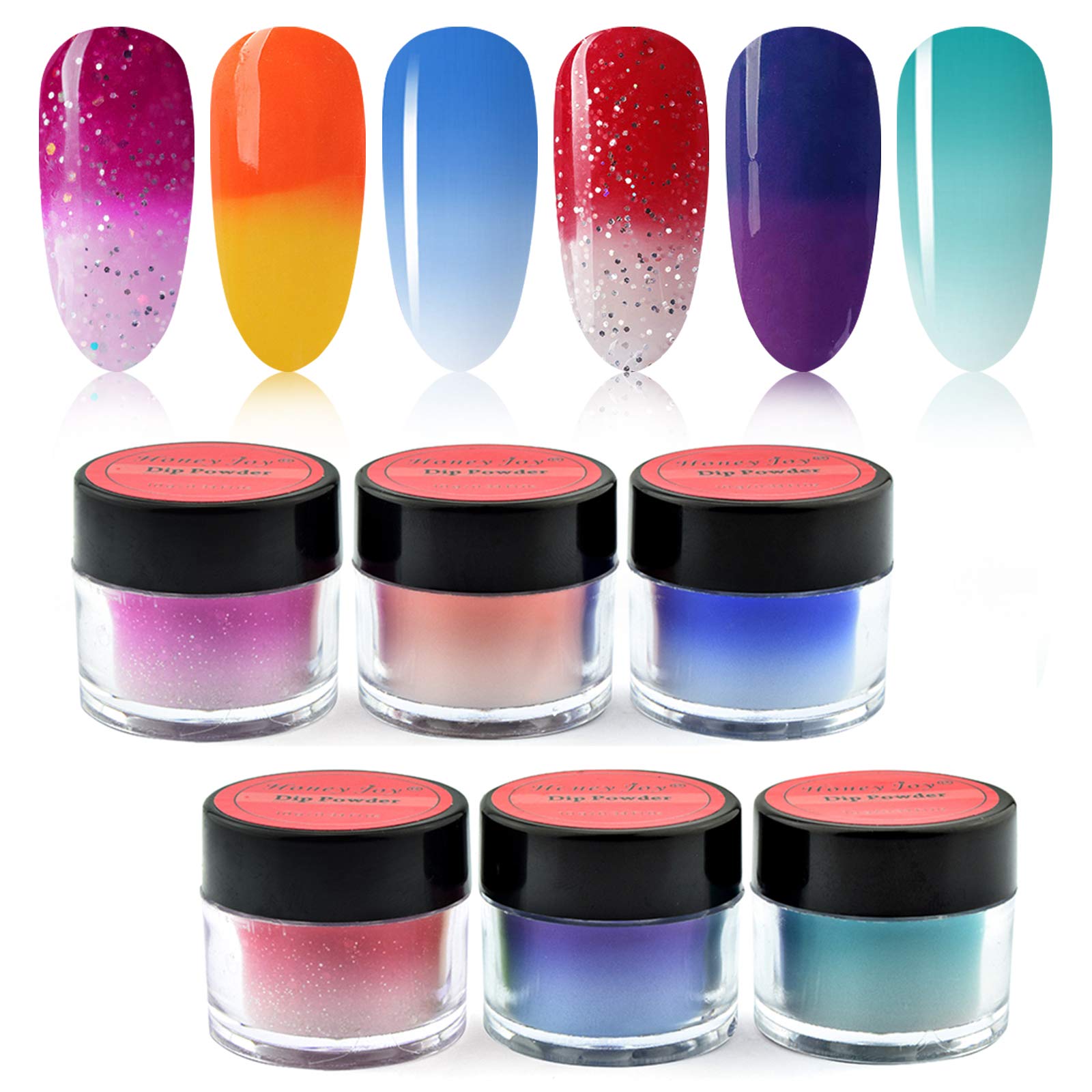 6 Box / Set Temperature Mood Changing Colors Fine Dipping Powder