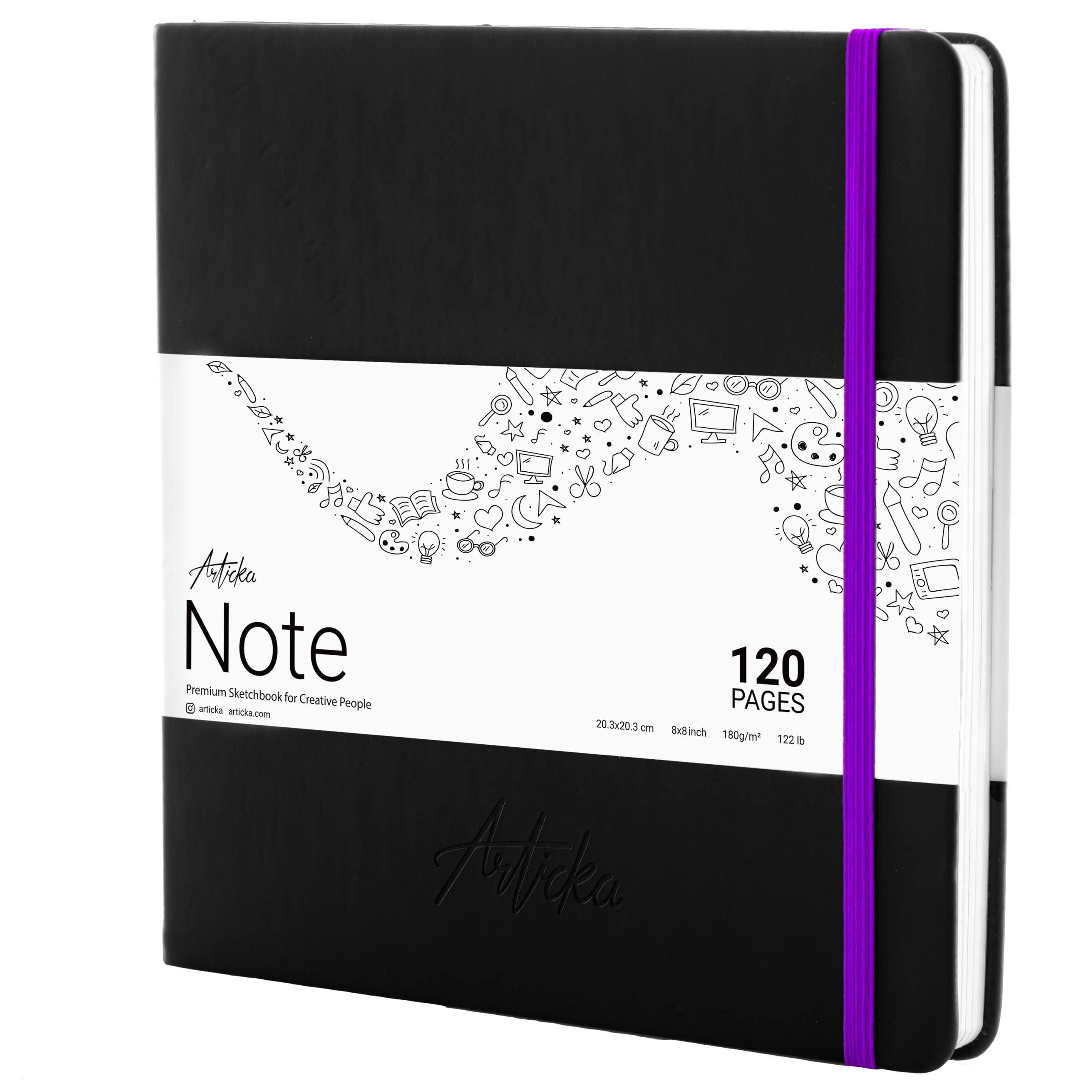 Articka Note 8x8 Hardcover Sketchbook | 120 Pages, 180GSM