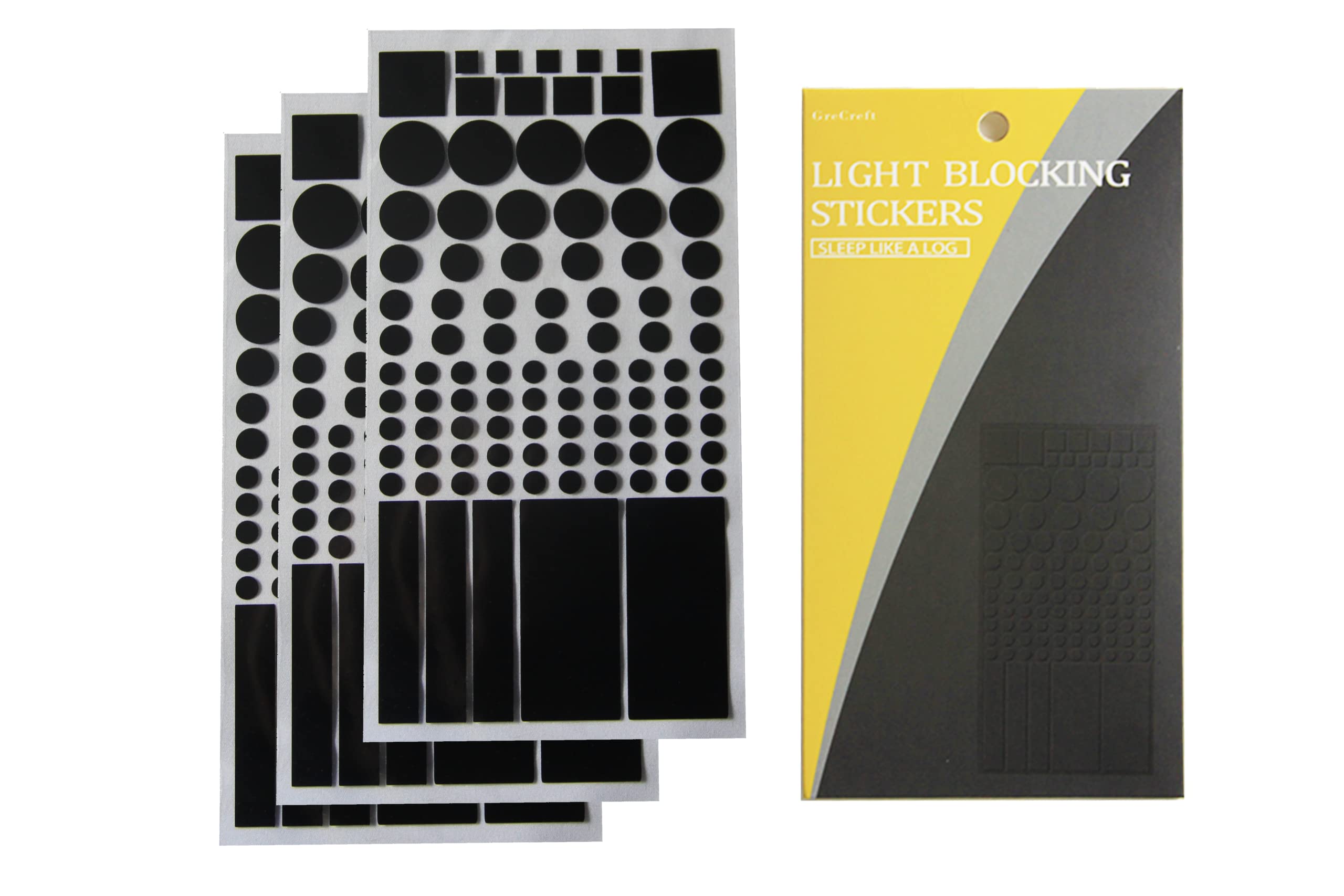 GreCreft Light Dimming Stickers, (3 Sheets) LED Light Blocking