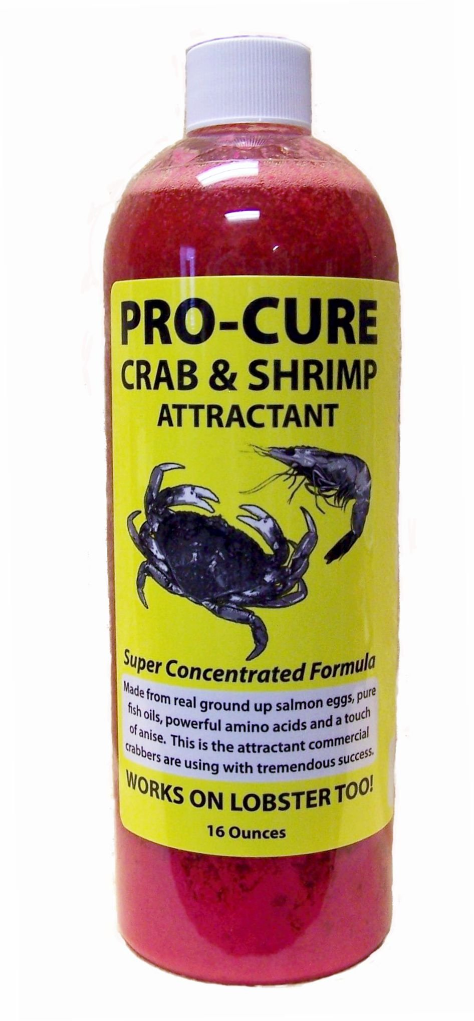 Pro-Cure Crab & Shrimp Attractant, 16 Ounce, Red