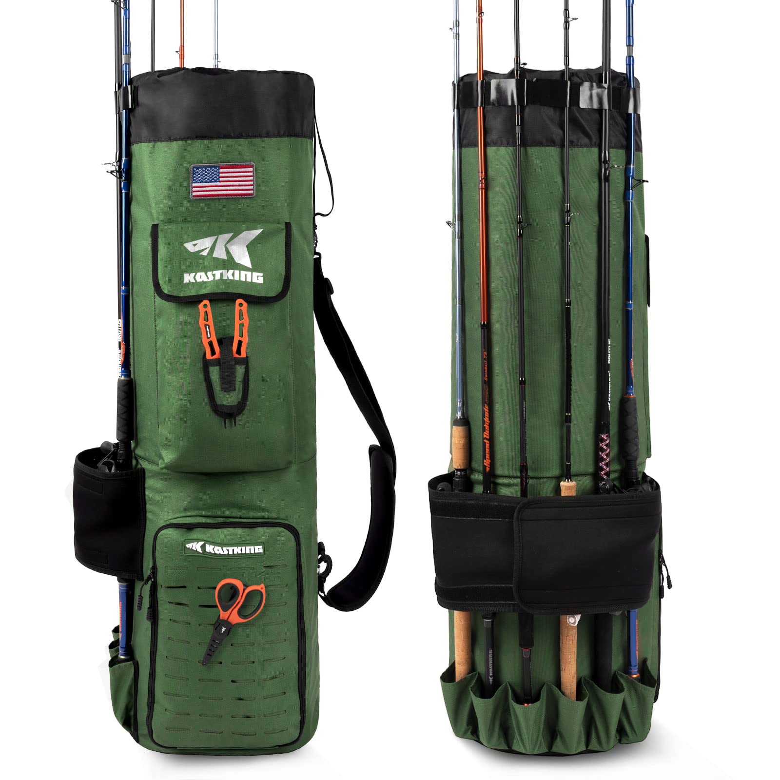 KastKing Karryall Fishing Rod Bag Water-resistant Rod Case Holds 6