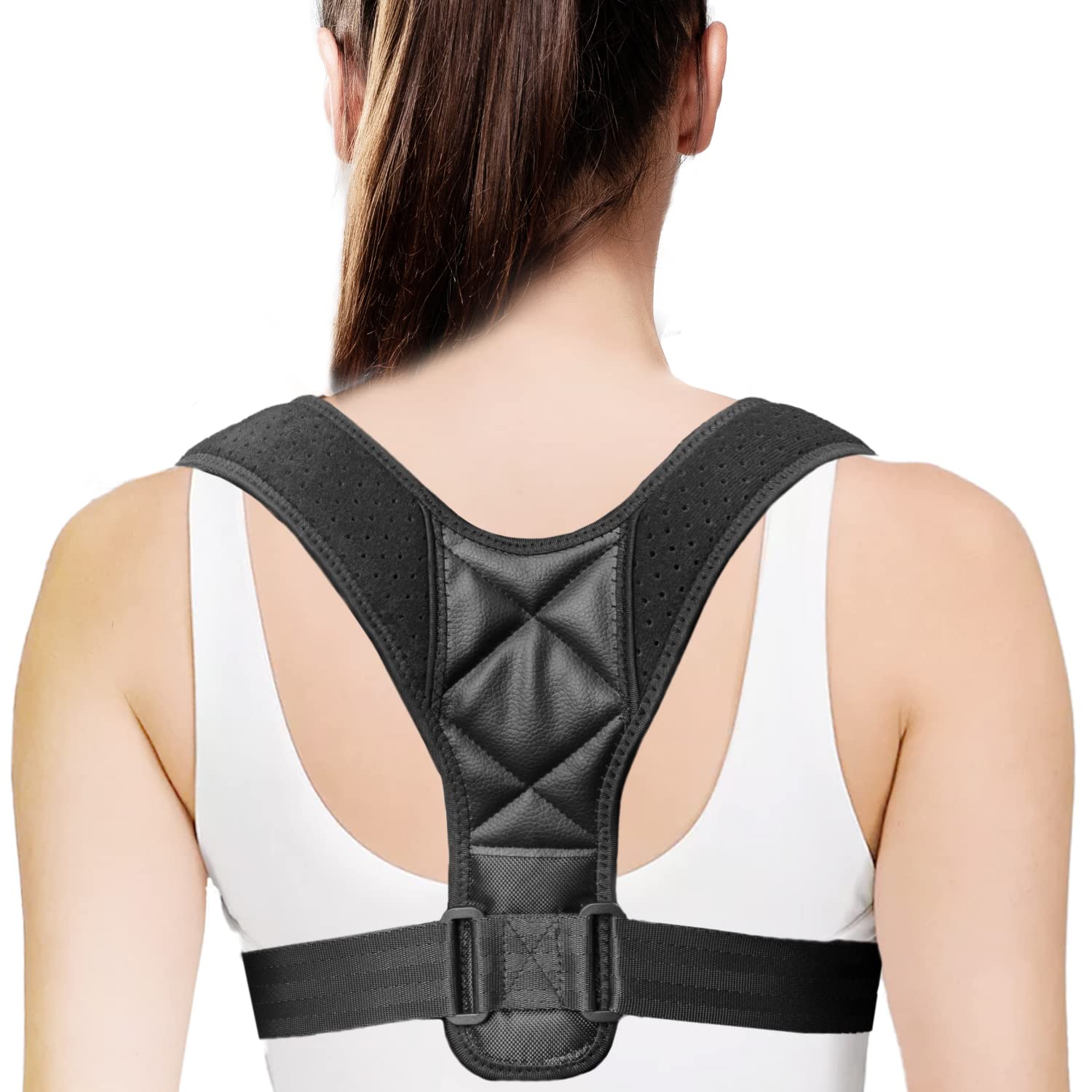 Vicorrect Posture Corrector for Women and Men, Adjustable Upper Back Brace  for Clavicle Support and Providing Pain Relief from Neck, Shoulder, and