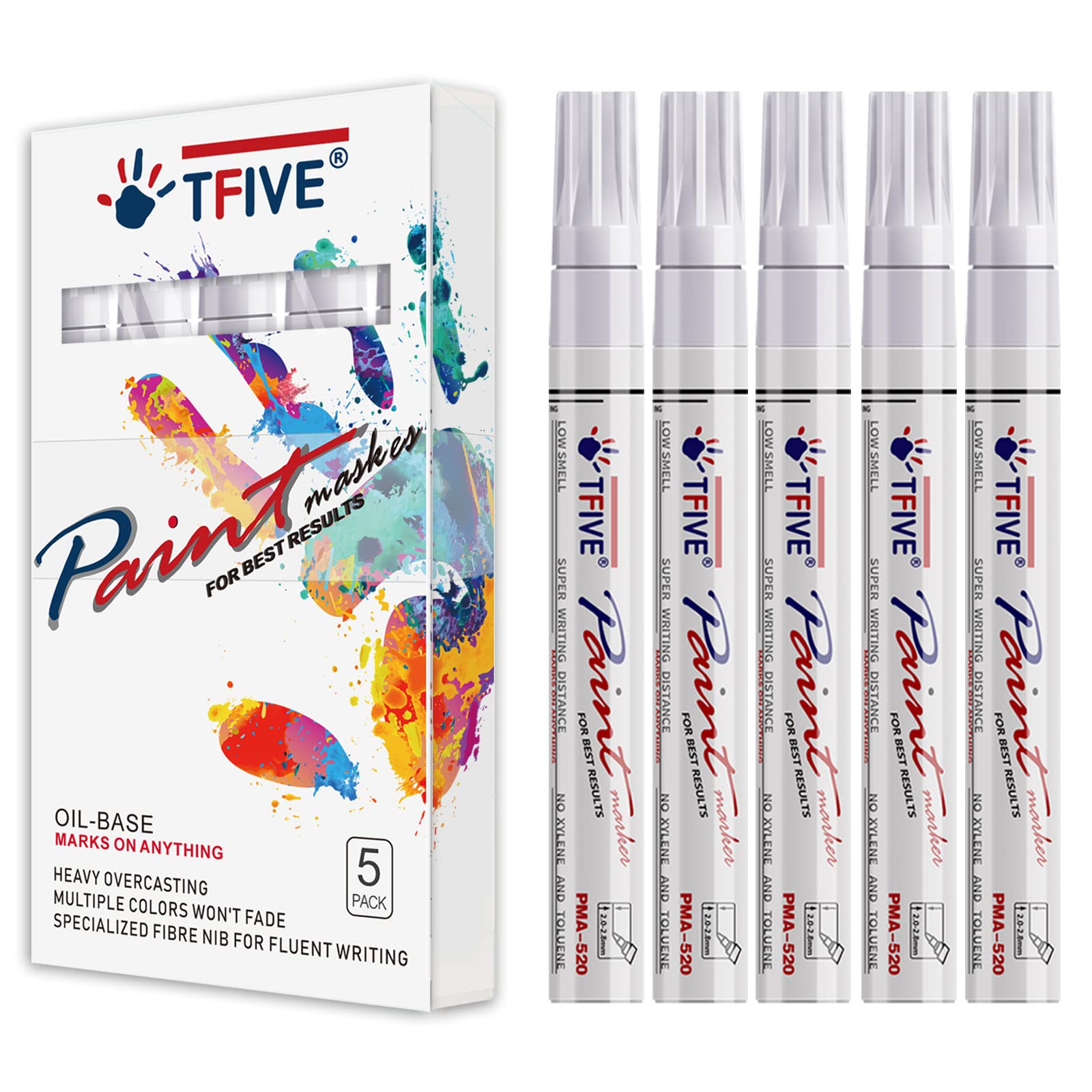 Permanent Paint Markers Paint Pens for Plastic Metal,Oil Based Paint Marker  Pens Set, Quick Dry & Waterproof, Oil Paint Pen Paint Markers for Glass