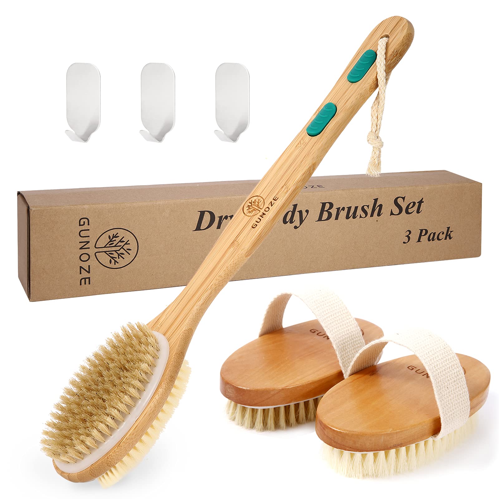 Shower Body Exfoliating Brush Double Sided Back Scrubber Long