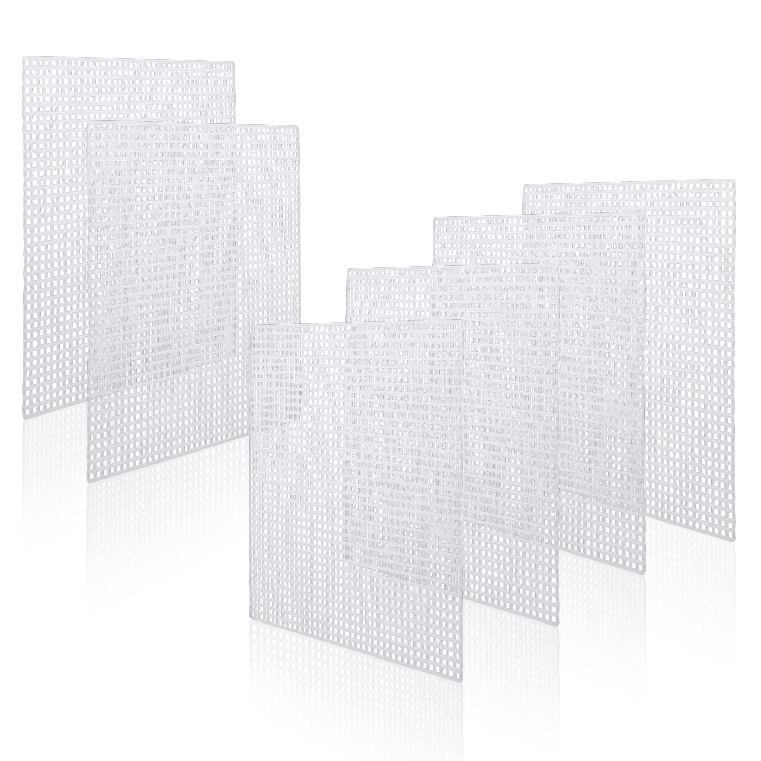 20 Sheets Plastic Canvas, 7CT Clear Plastic Mesh Canvas Sheets for  Embroidery, Cross Stitch Plastic Aida