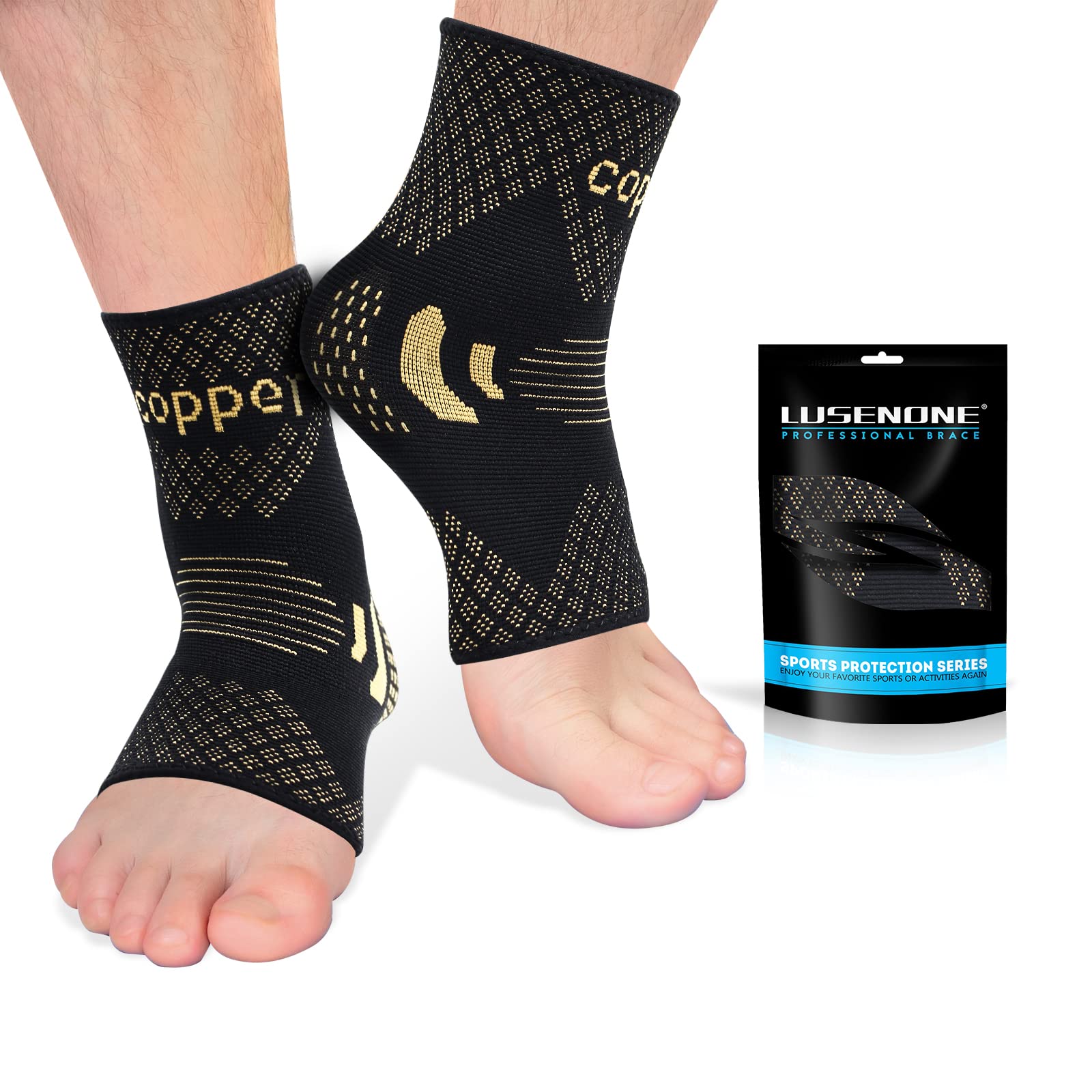 Lusenone Copper Knee Braces for Knee Pain Women & Men - 2 India